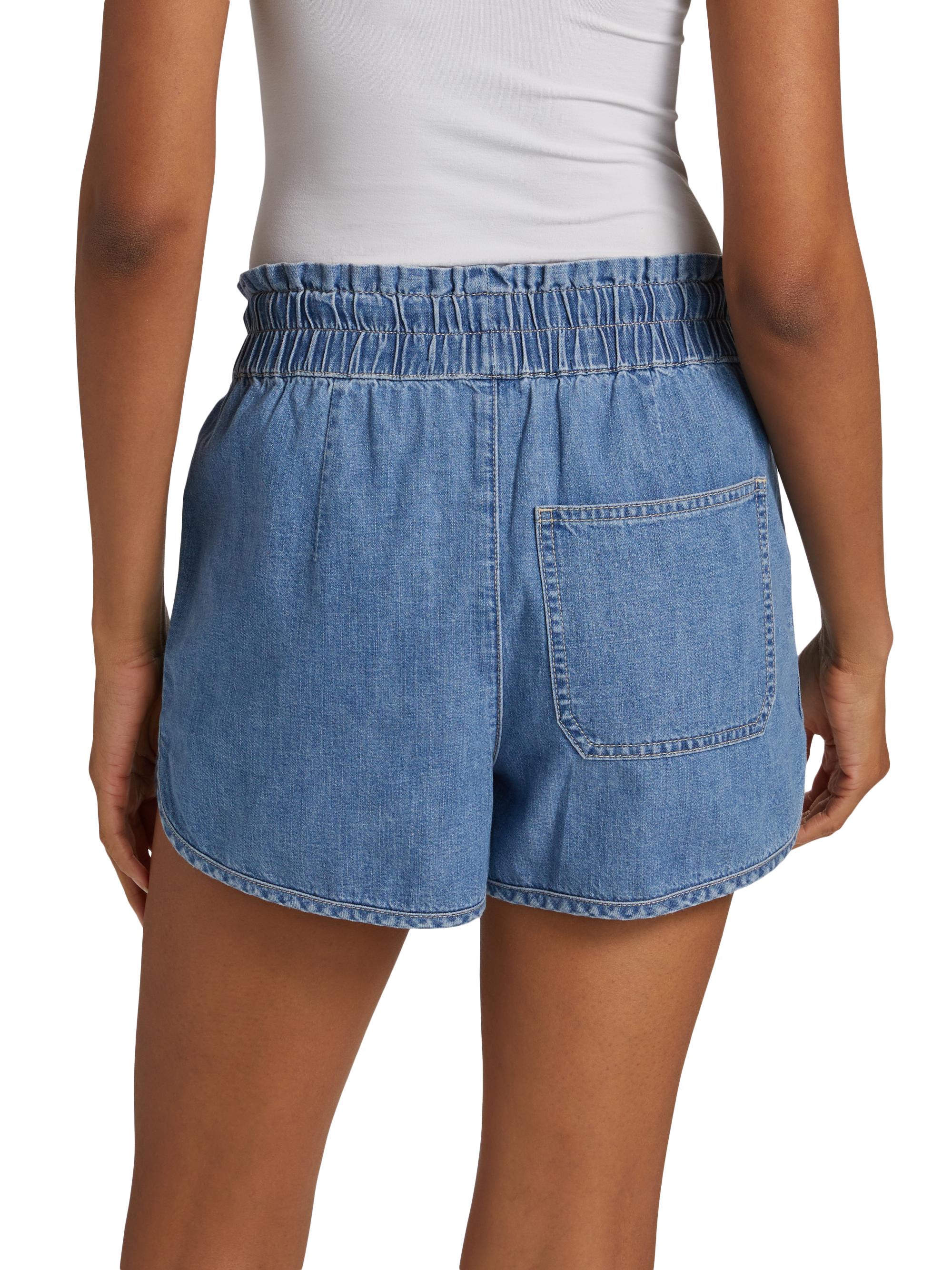 Veronica Beard Nessie Dolphin-Hem Chambray Shorts | Saks Fifth Avenue