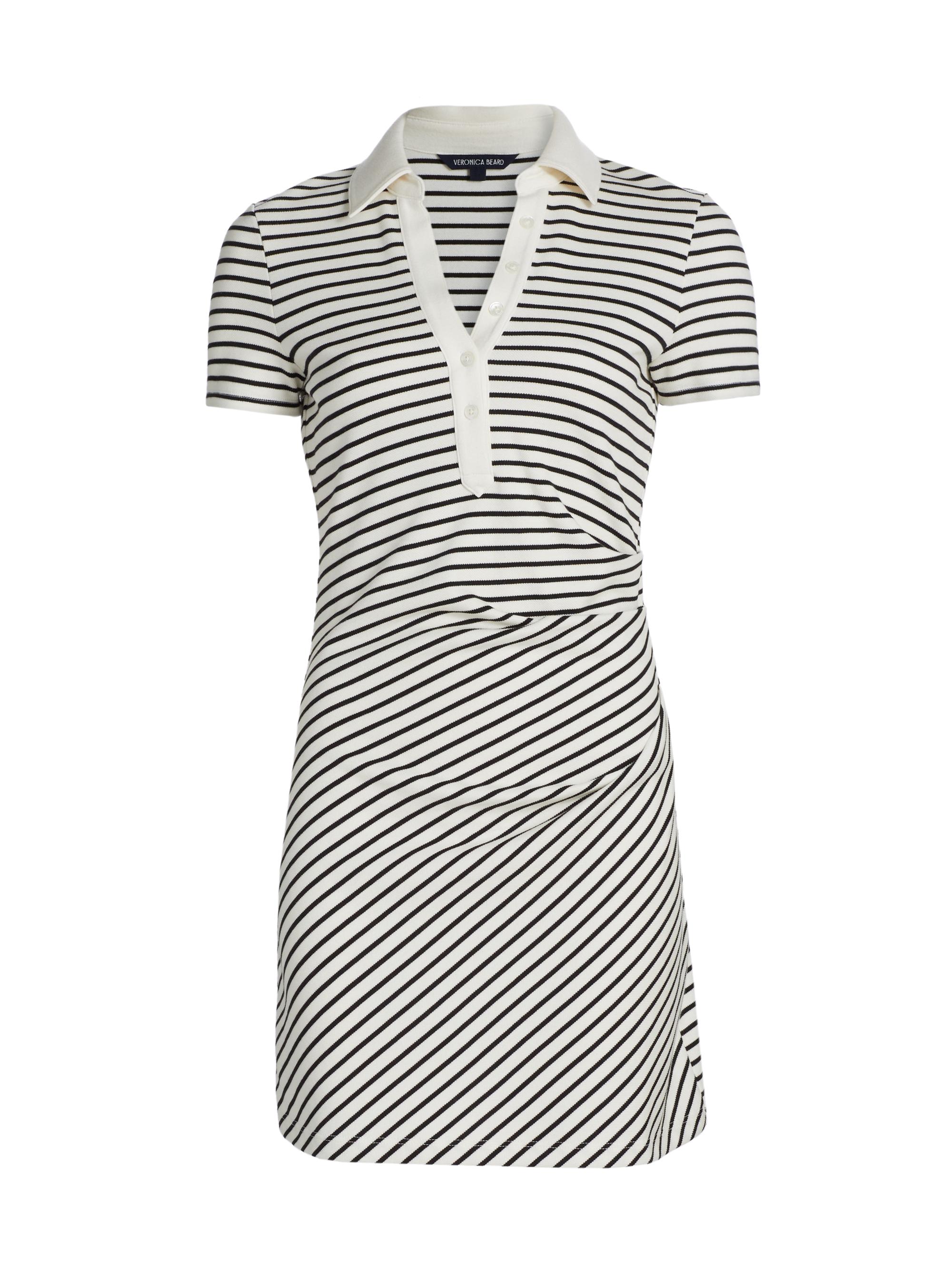 Veronica Beard Women's Lanier Striped Knit Minidress - Dove Black