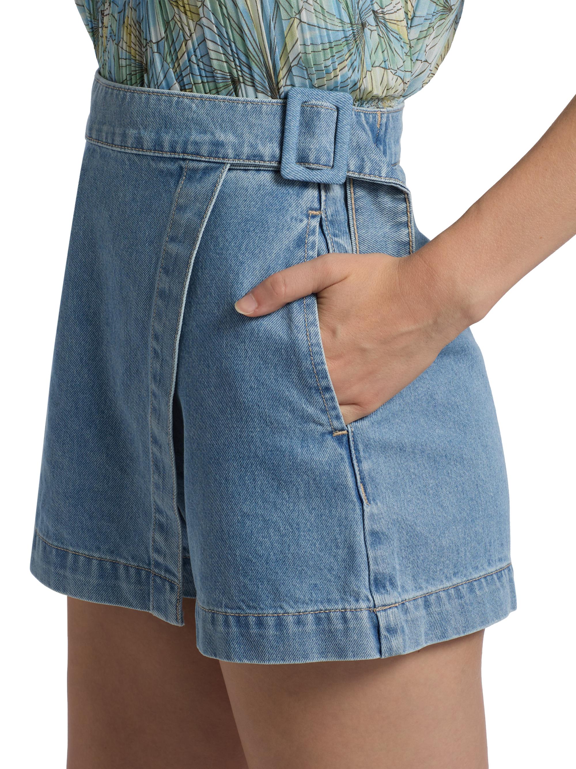 Veronica Beard Diaz Denim Wrap Skort | Saks Fifth Avenue