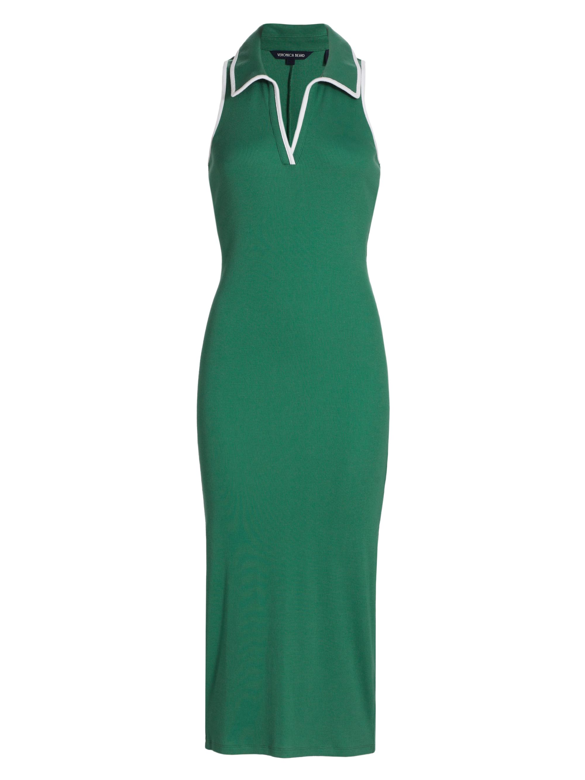 Veronica Beard Women's Darien Stretch-Cotton Sleeveless Midi-Dress - Clover