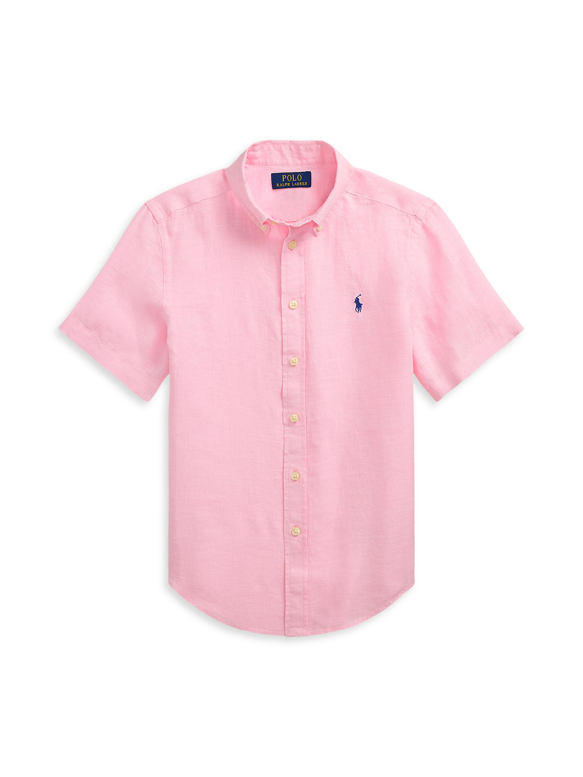 Polo Ralph Lauren Little Boy's & Boy's Linen Short-Sleeve Shirt - Carmel Pink