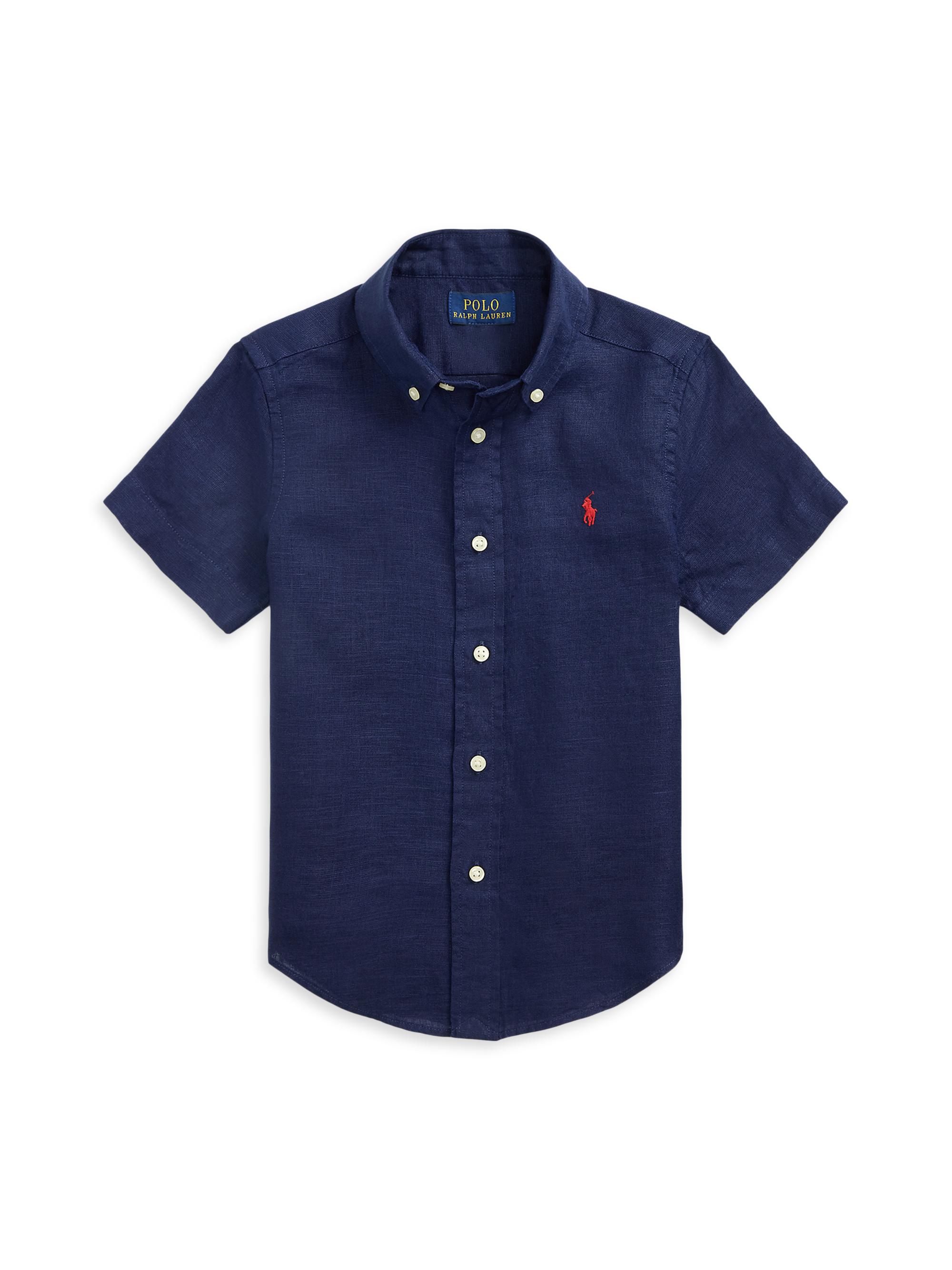 Polo Ralph Lauren Little Boy's & Boy's Linen Short-Sleeve Shirt - Newport Navy