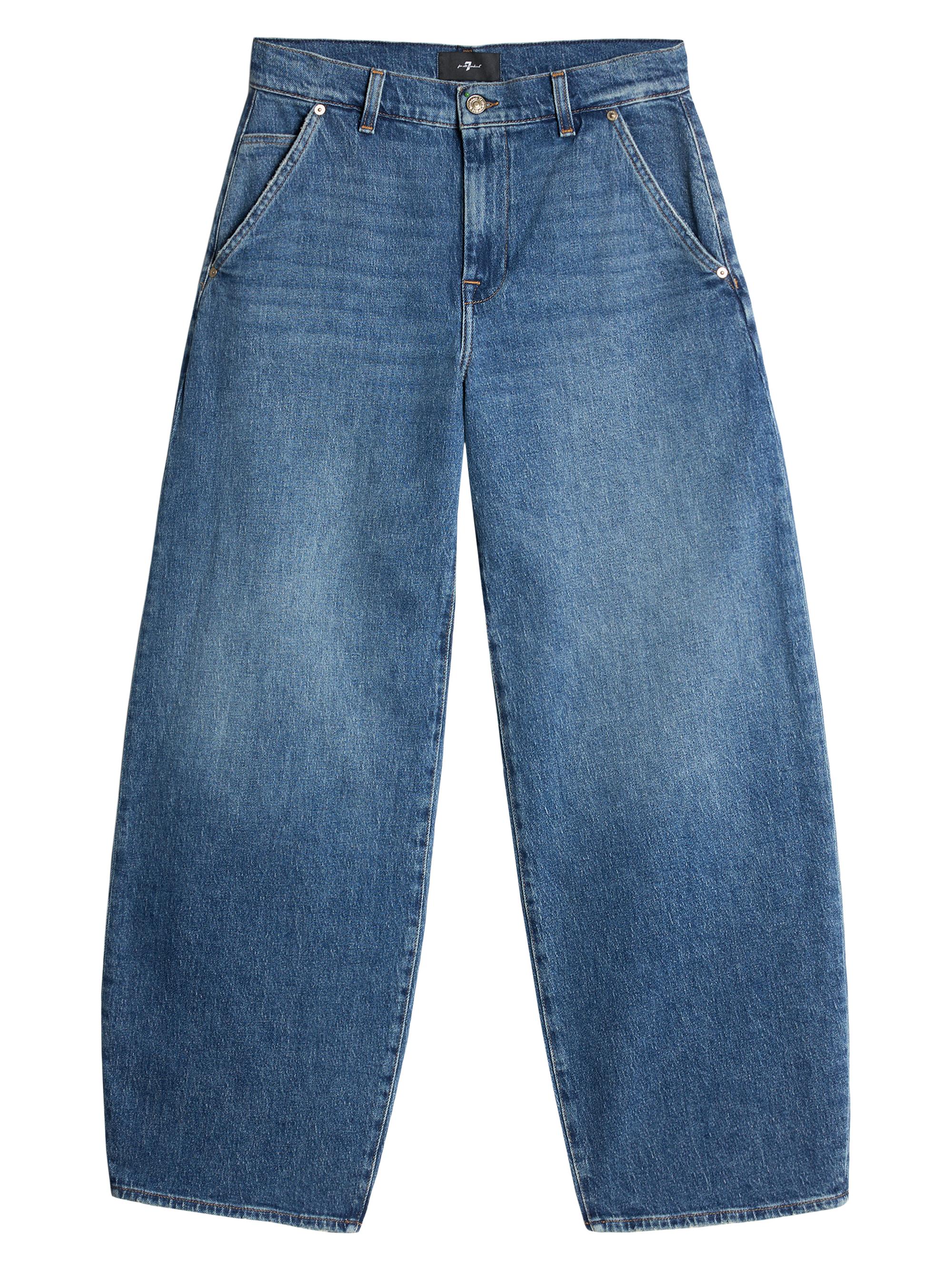 7 For All Mankind Women's Bonnie Denim Wide-Leg Trousers - Explorer