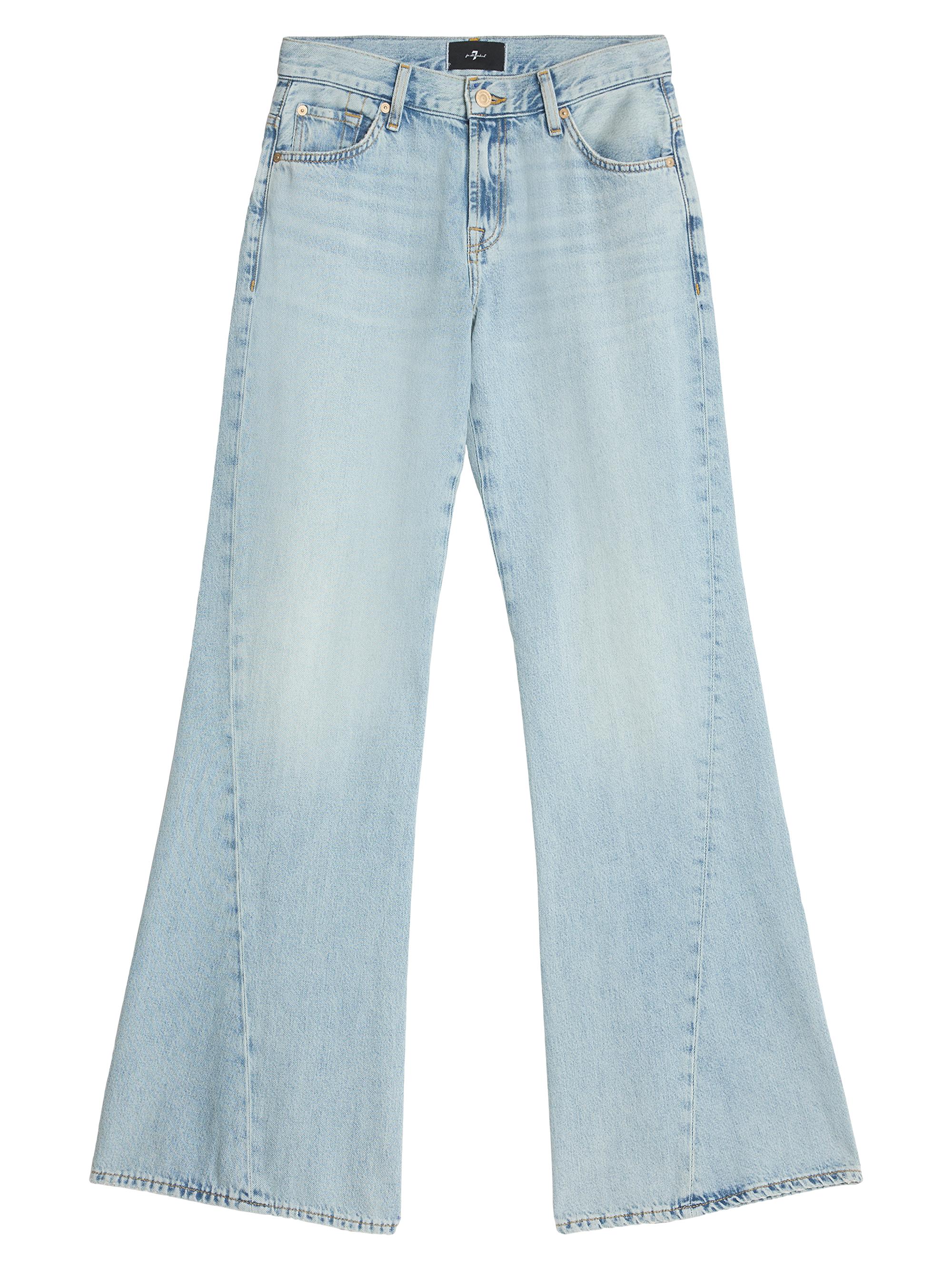 7 For All Mankind Women's Spencer Low-Rise Seamed Flare Jeans - Tempe