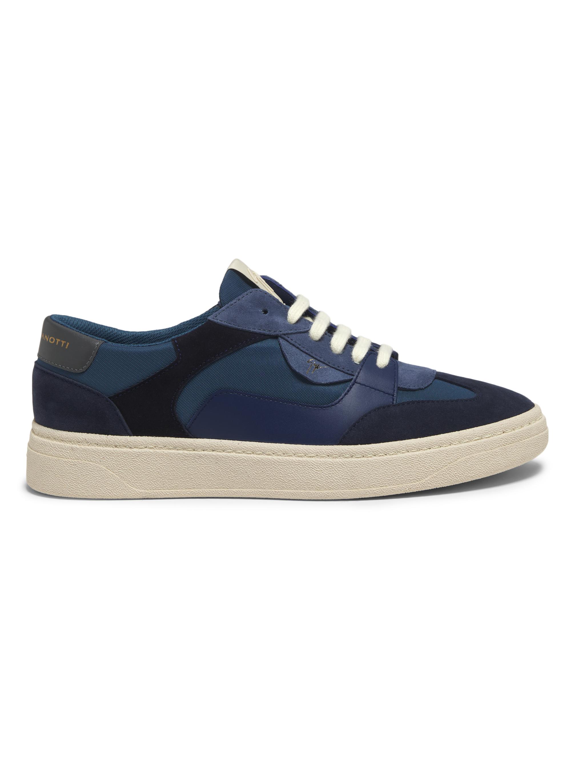 Giuseppe Zanotti Men's Scarpa Uomo Leather, Suede & Nylon Low-Top Sneakers - Blue