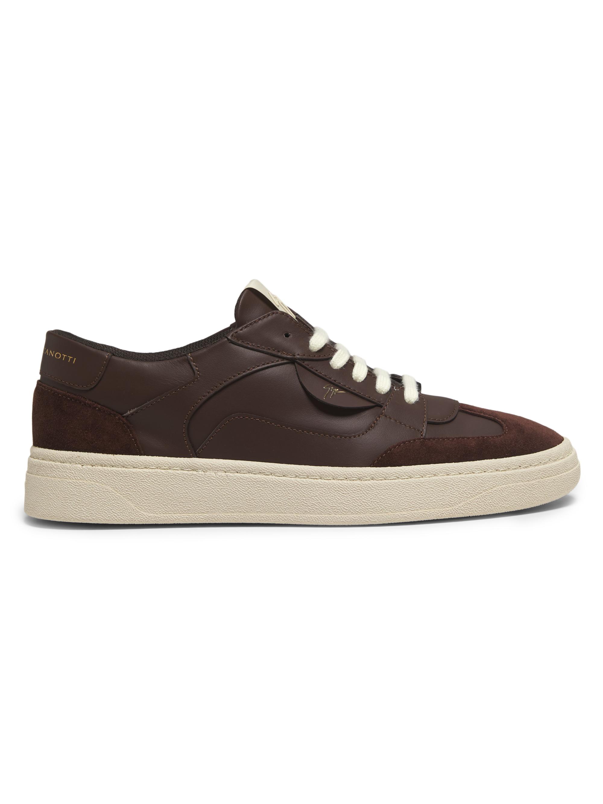 Santoni Double Buckle Leather Sneakers | Saks Fifth Avenue