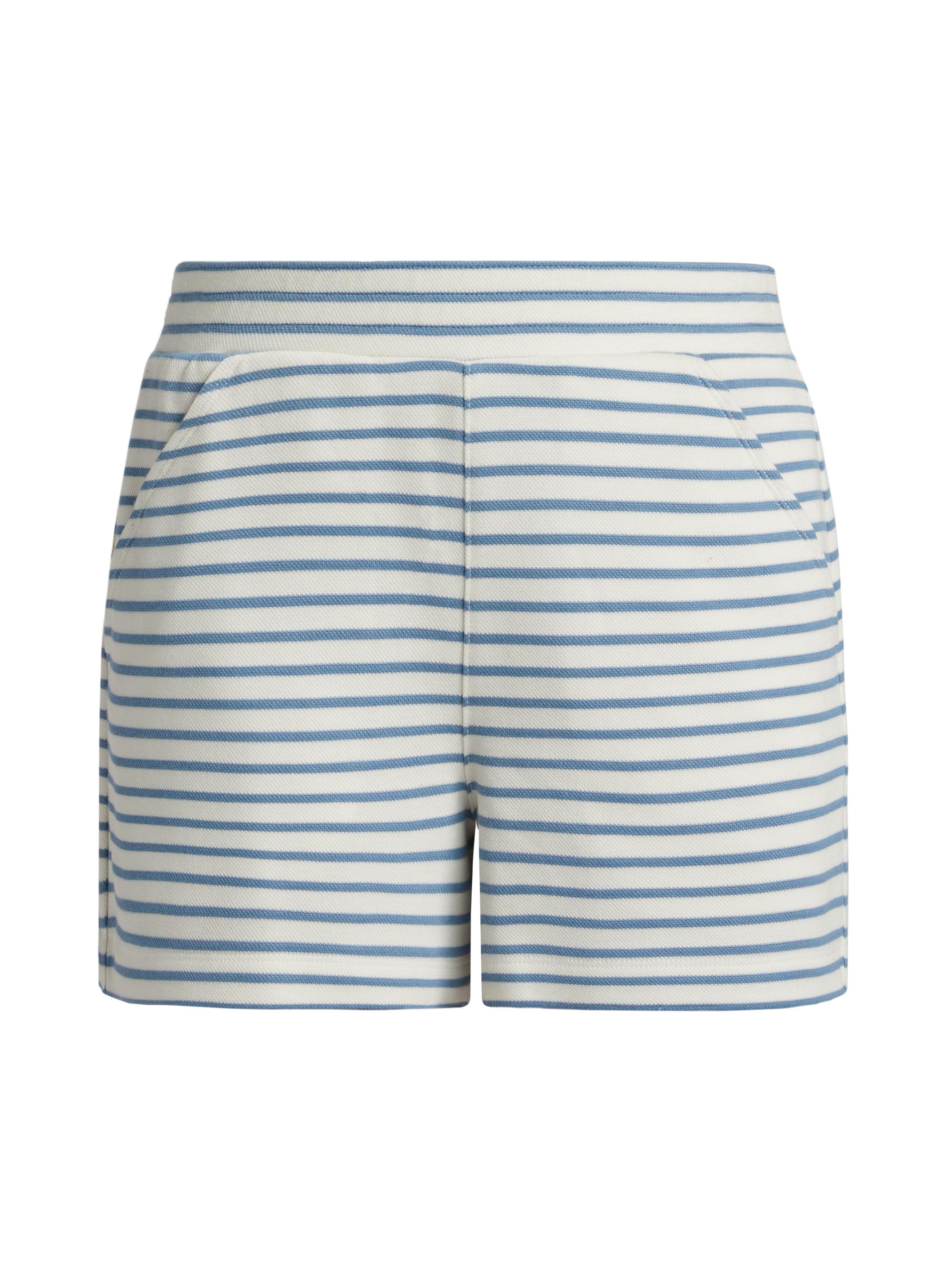 Veronica Beard Women's Brighton Striped Shorts - Dove Lake Mist