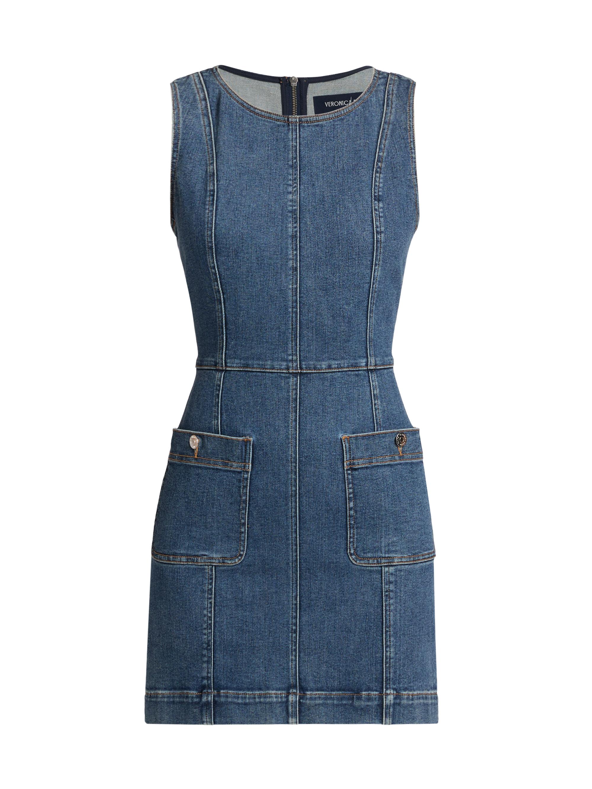 Veronica Beard Women's Zaire Denim Sleeevless Minidress - Bandit