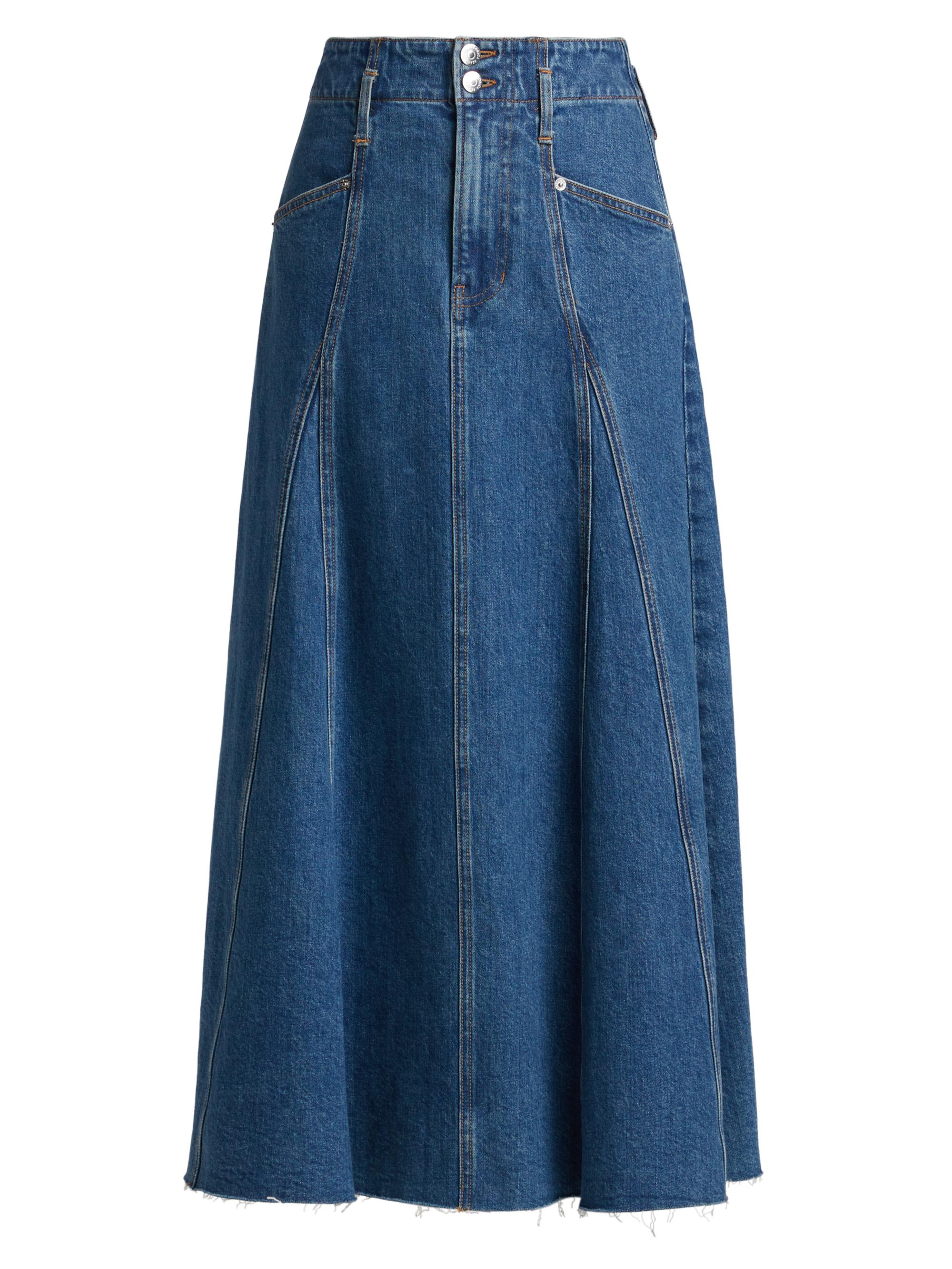 Veronica Beard Victoria Stretch Denim Long Skirt | Saks Fifth Avenue