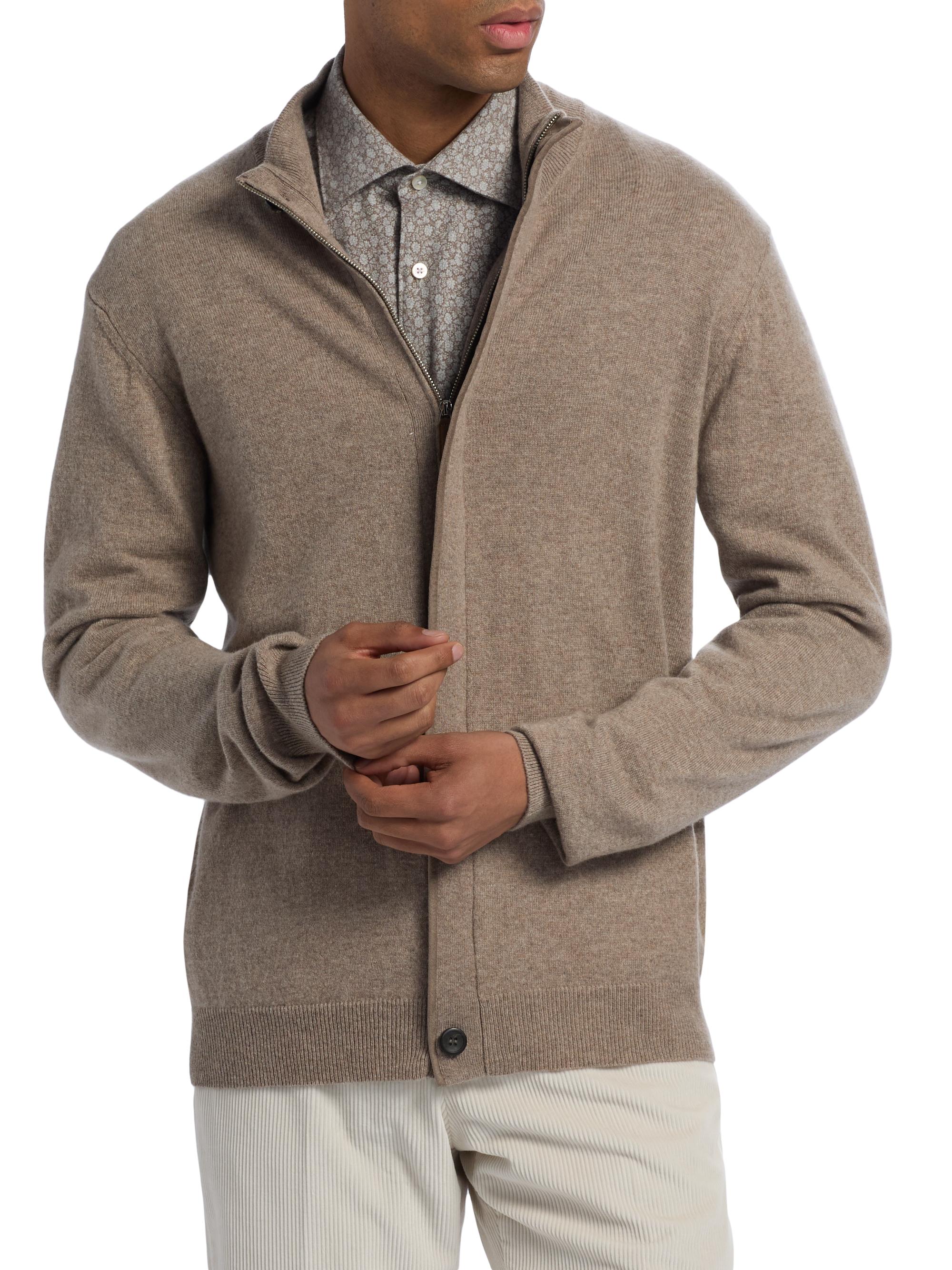 Saks Fifth Avenue COLLECTION Basic Cashmere Full-Zip Cardigan