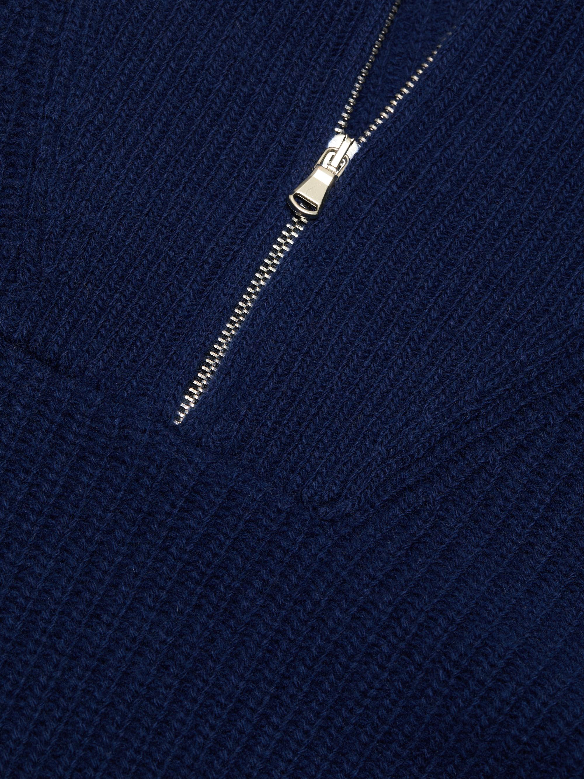 Saks Fifth Avenue COLLECTION Modern Rib-Knit Wool Half-Zip Sweater