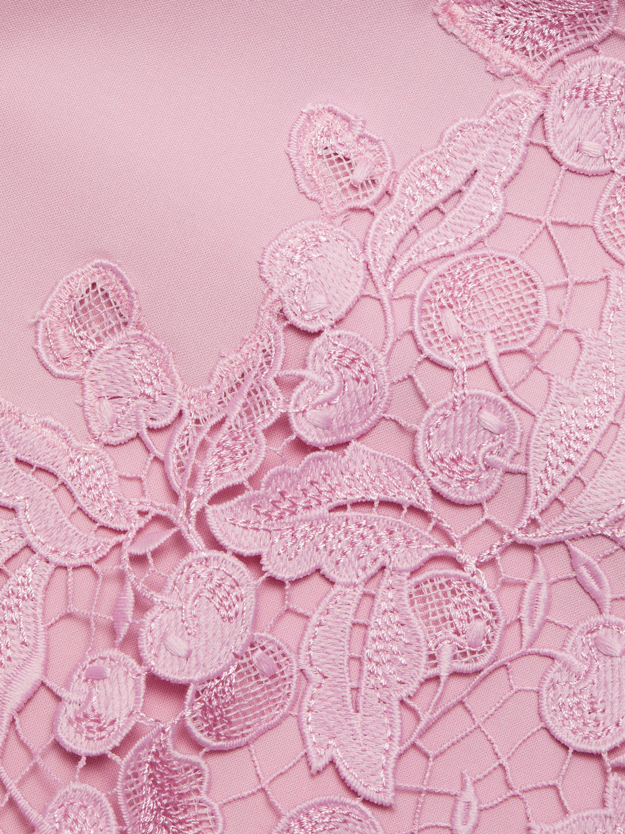 Oscar de la Renta Cherry Guipure Lace Midi-Dress | Saks Fifth Avenue