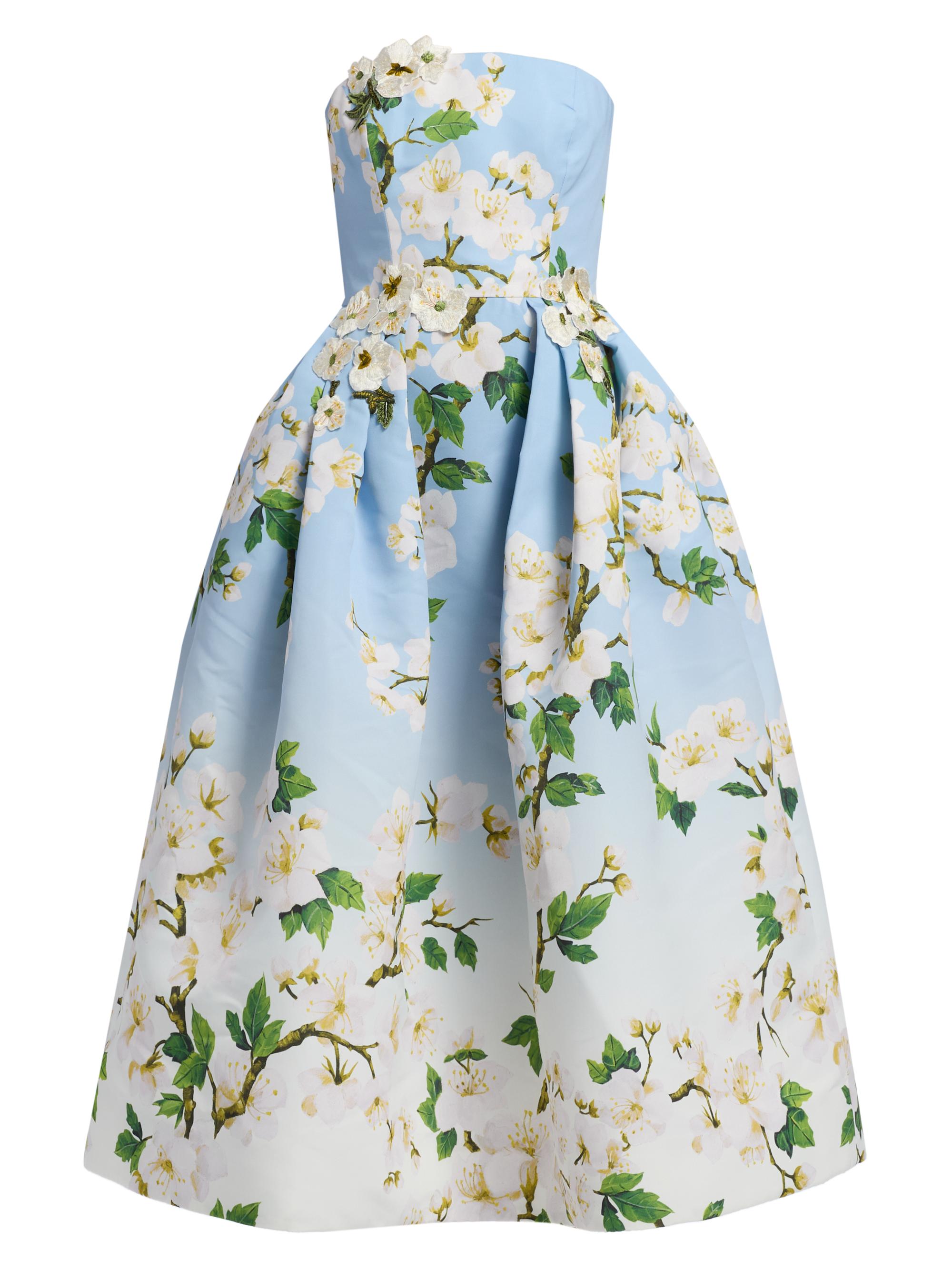 ワンピース Gather Volume Long Dress Cherry Blossom ワンピース