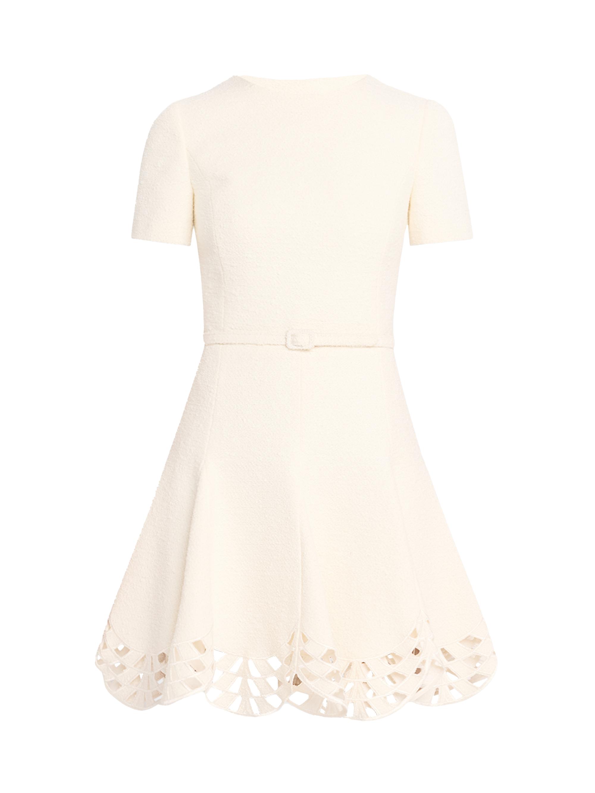 Oscar de la Renta Women's Tweed Cut-Out Fit & Flare Belted Minidress -