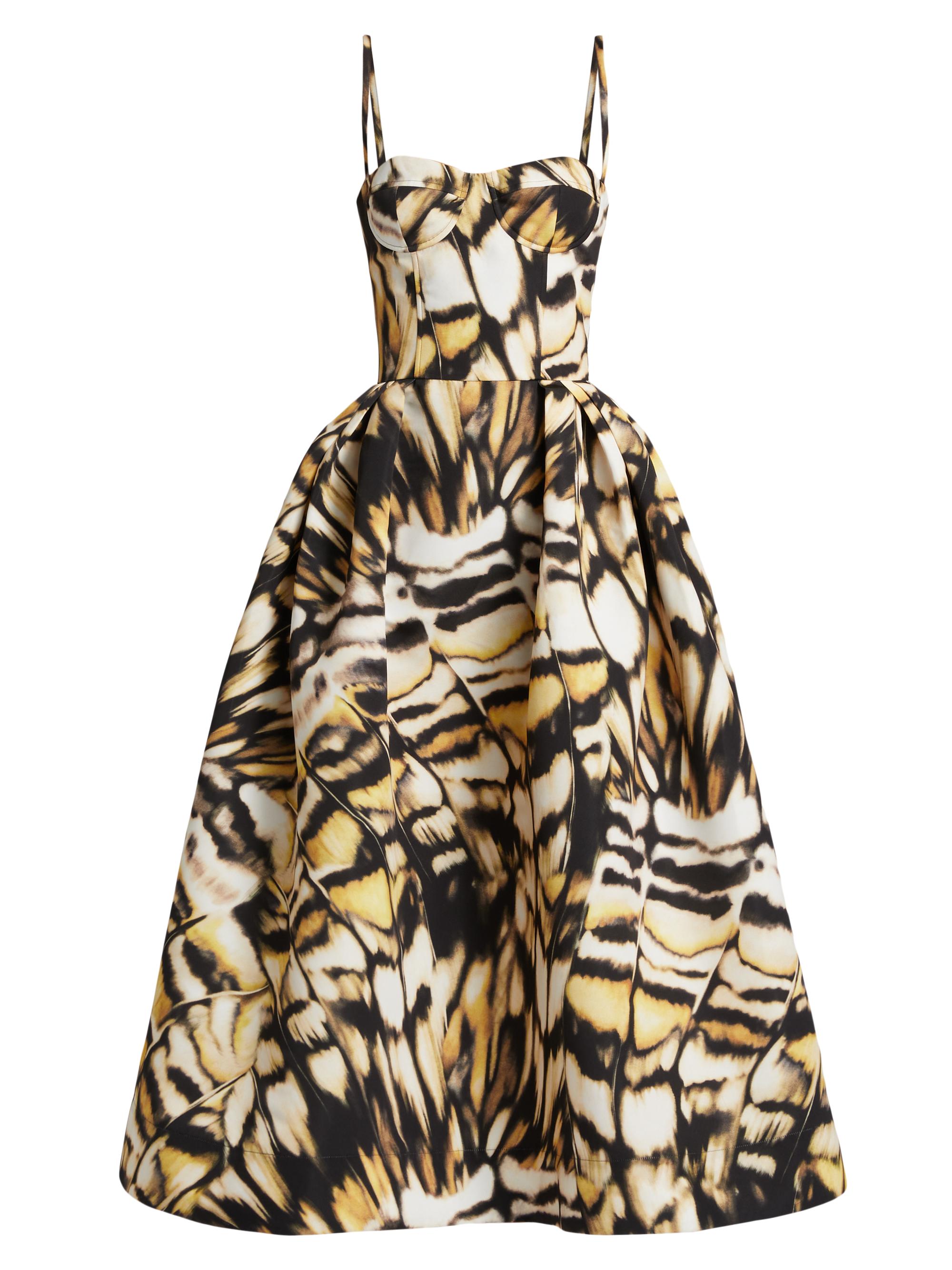 Oscar de la Renta Women's Abstract Butterfly Faille Cocktail Dress - Black Multi