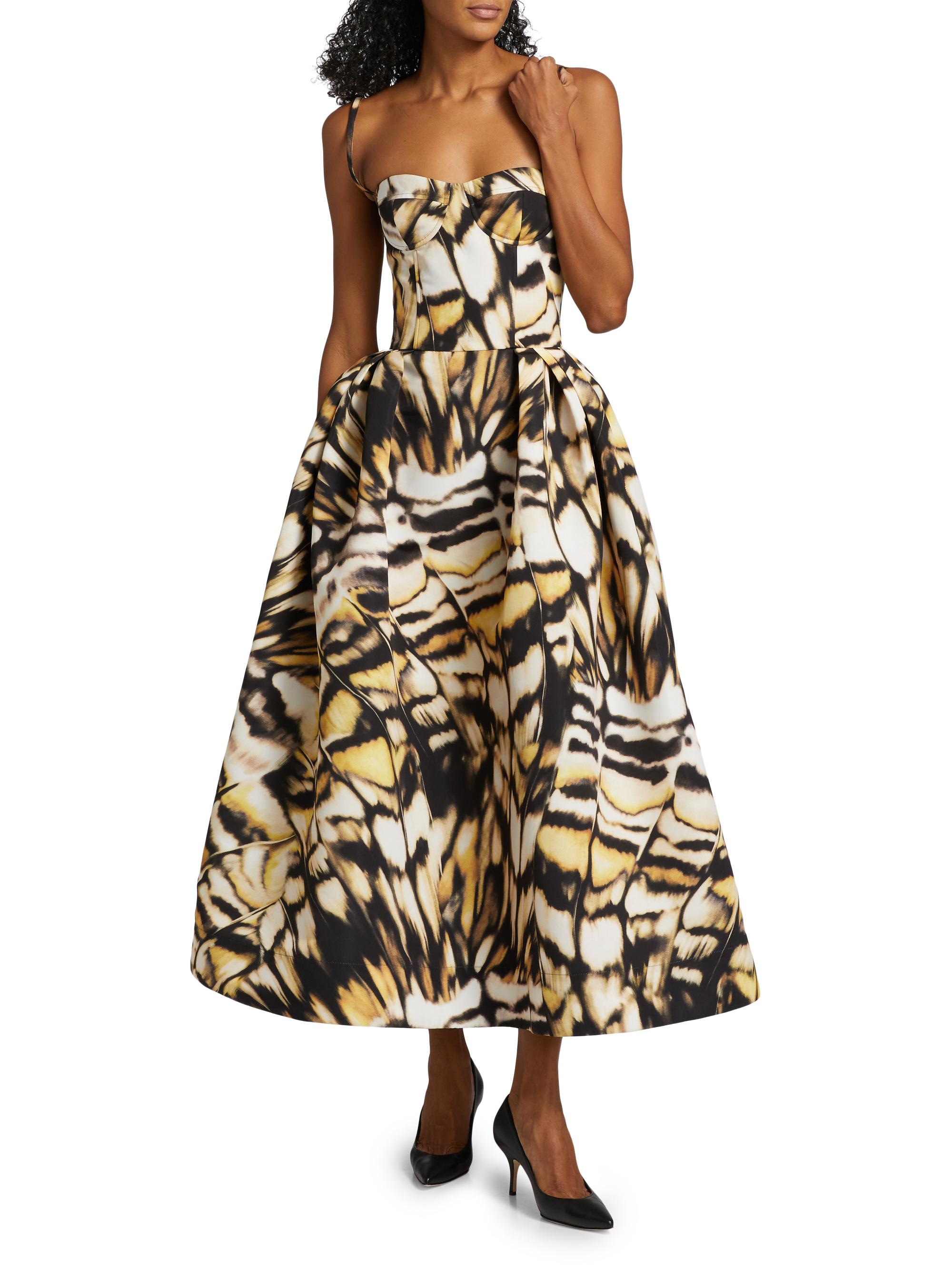 black and gold butterfly dress Black Butterfly Printed Wrap Midi Dress – AX Paris main image 0
