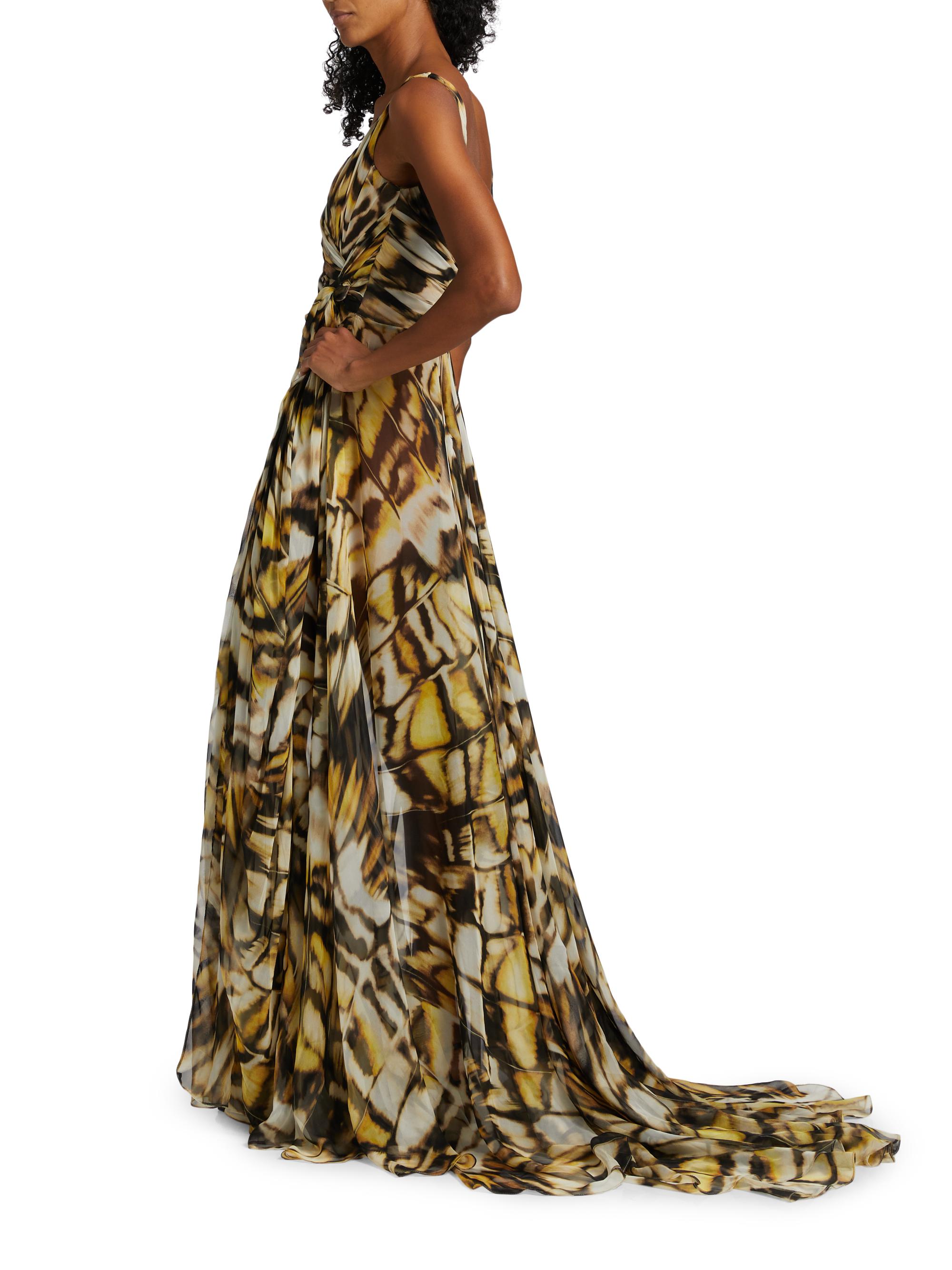 white christmas dresses Casual Butterfly Sleeve High Waist Chiffon Dress – HER SHOP main image 1