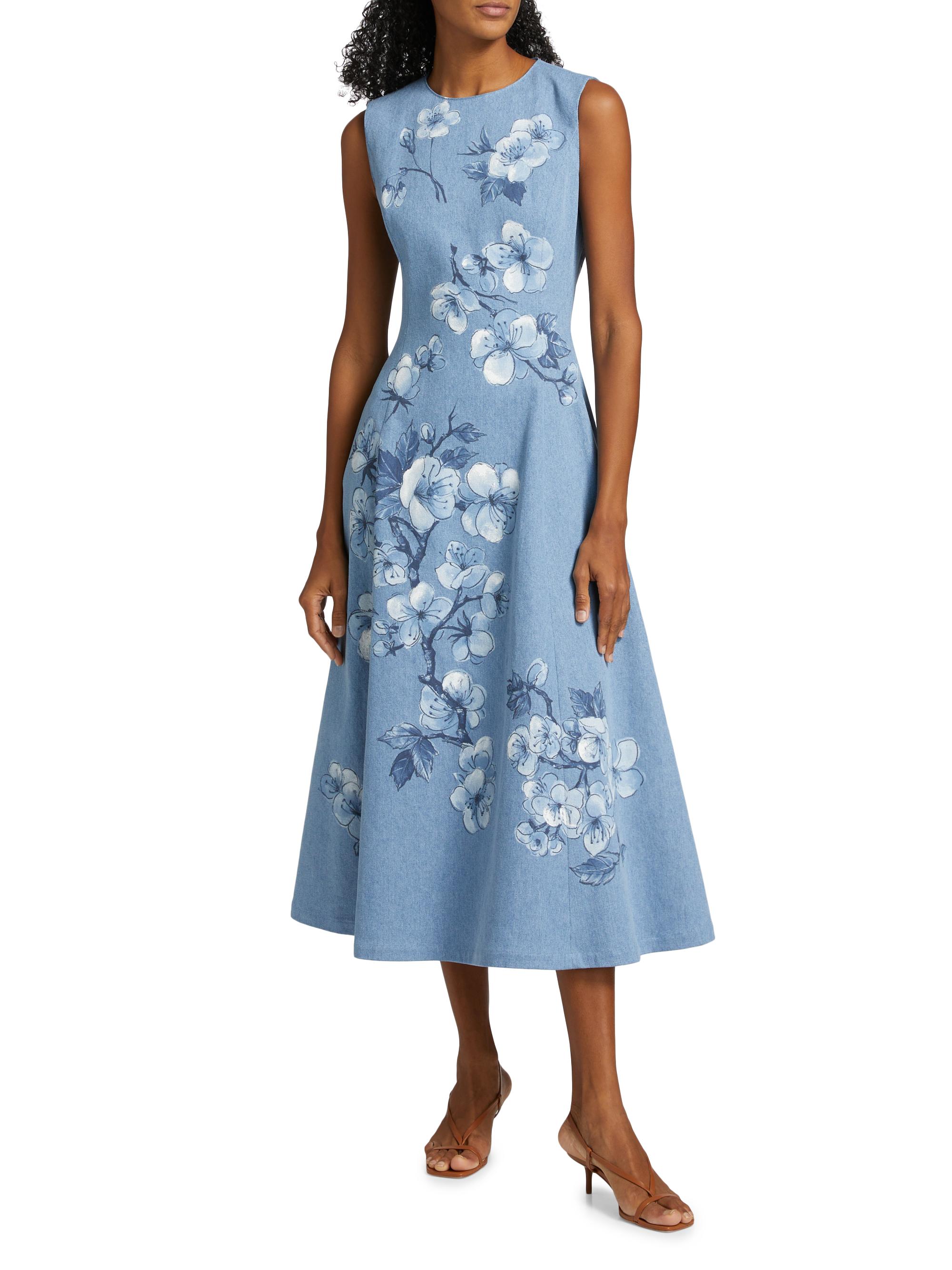 Cherry Blossom Denim Dress