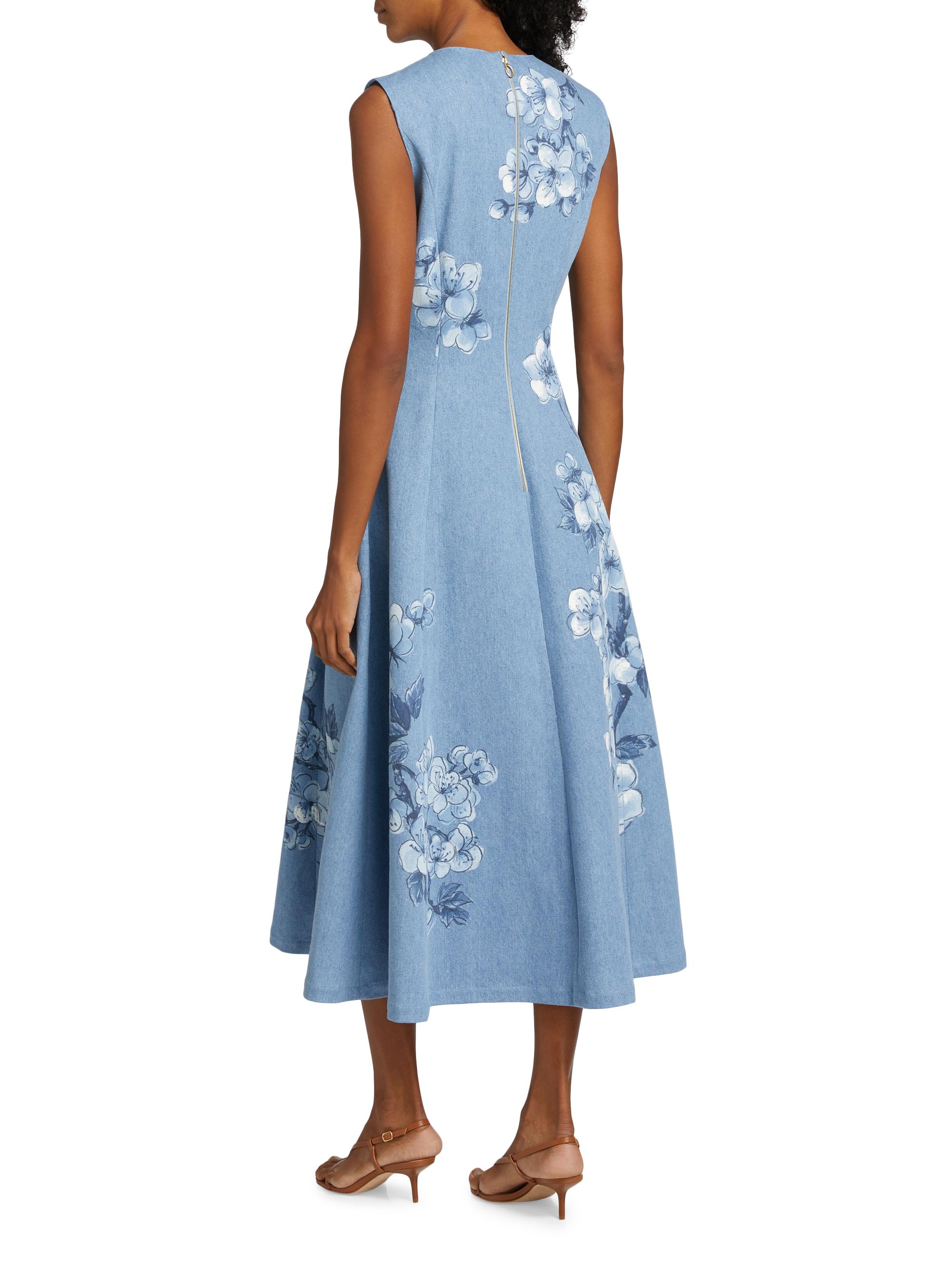 Cherry Blossom Denim Dress