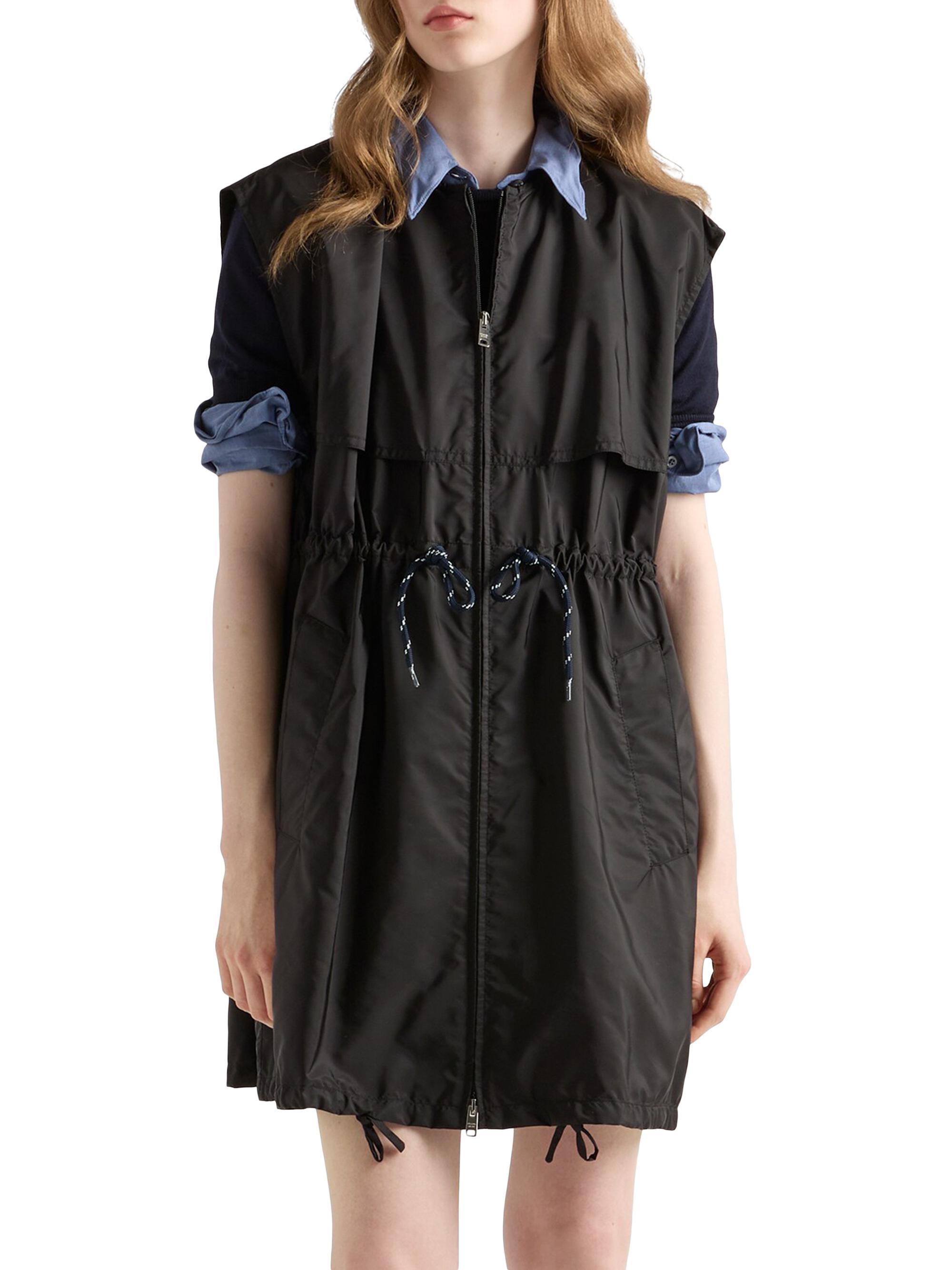 prada re nylon mini dress Prada Re-nylon Mini-dress, Women, Black, Size 44