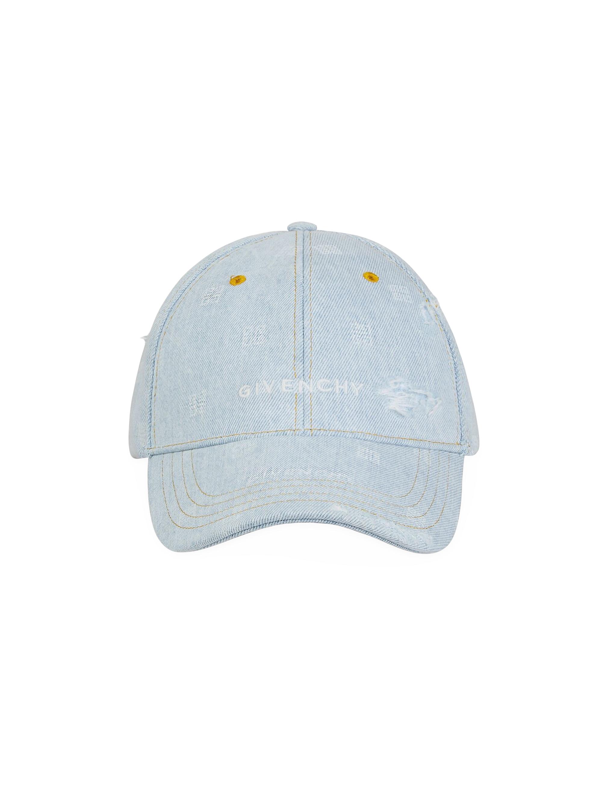 Givenchy Women's Cap in 4G Washed Denim - Cloud Blue
