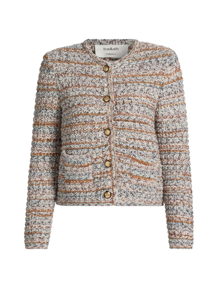 Ba&sh Women's Mixed Knit Cardigan In Sand