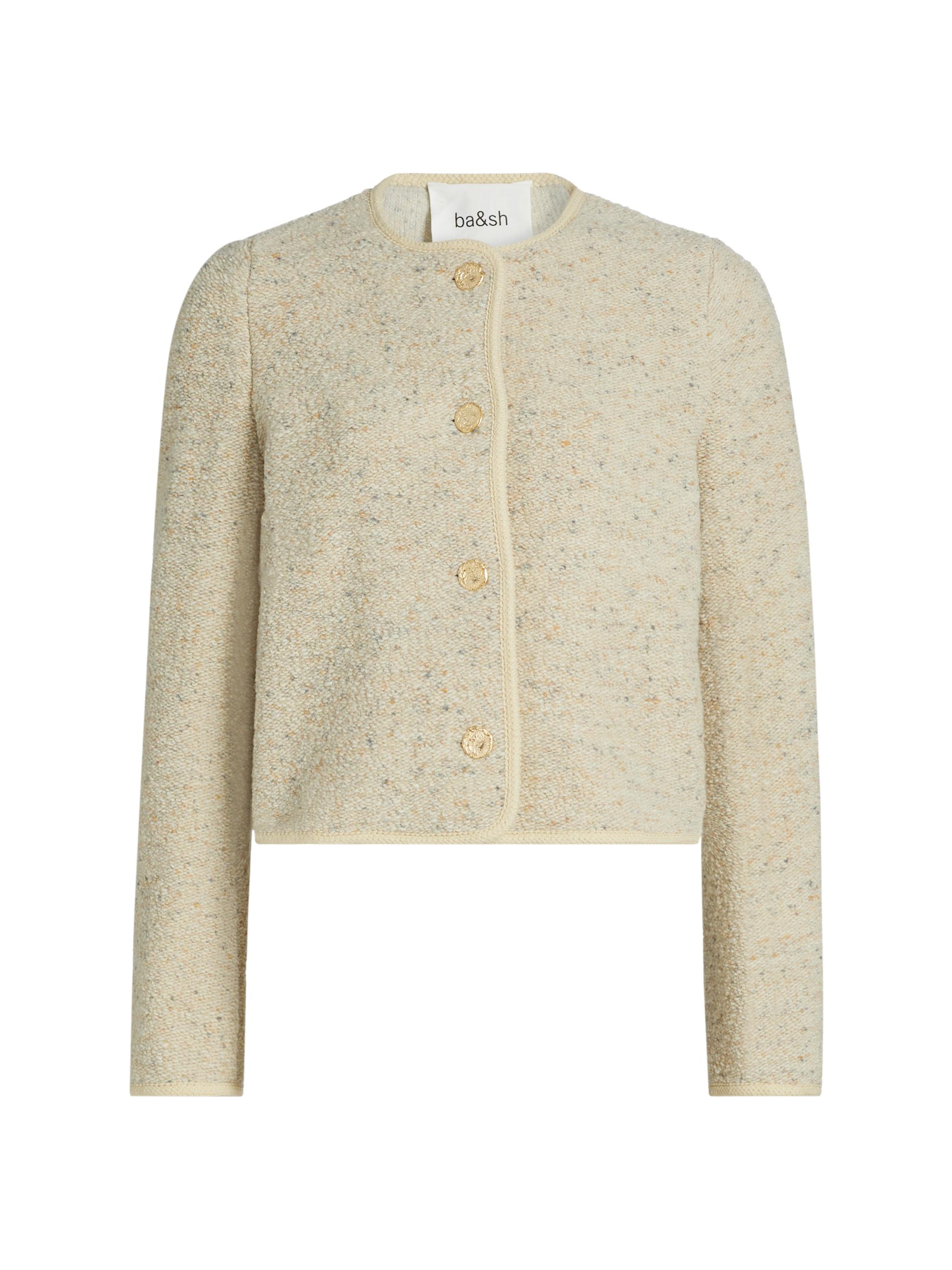 ba & sh Women's Deredith Textured Wool-Blend Jacket - Ecru