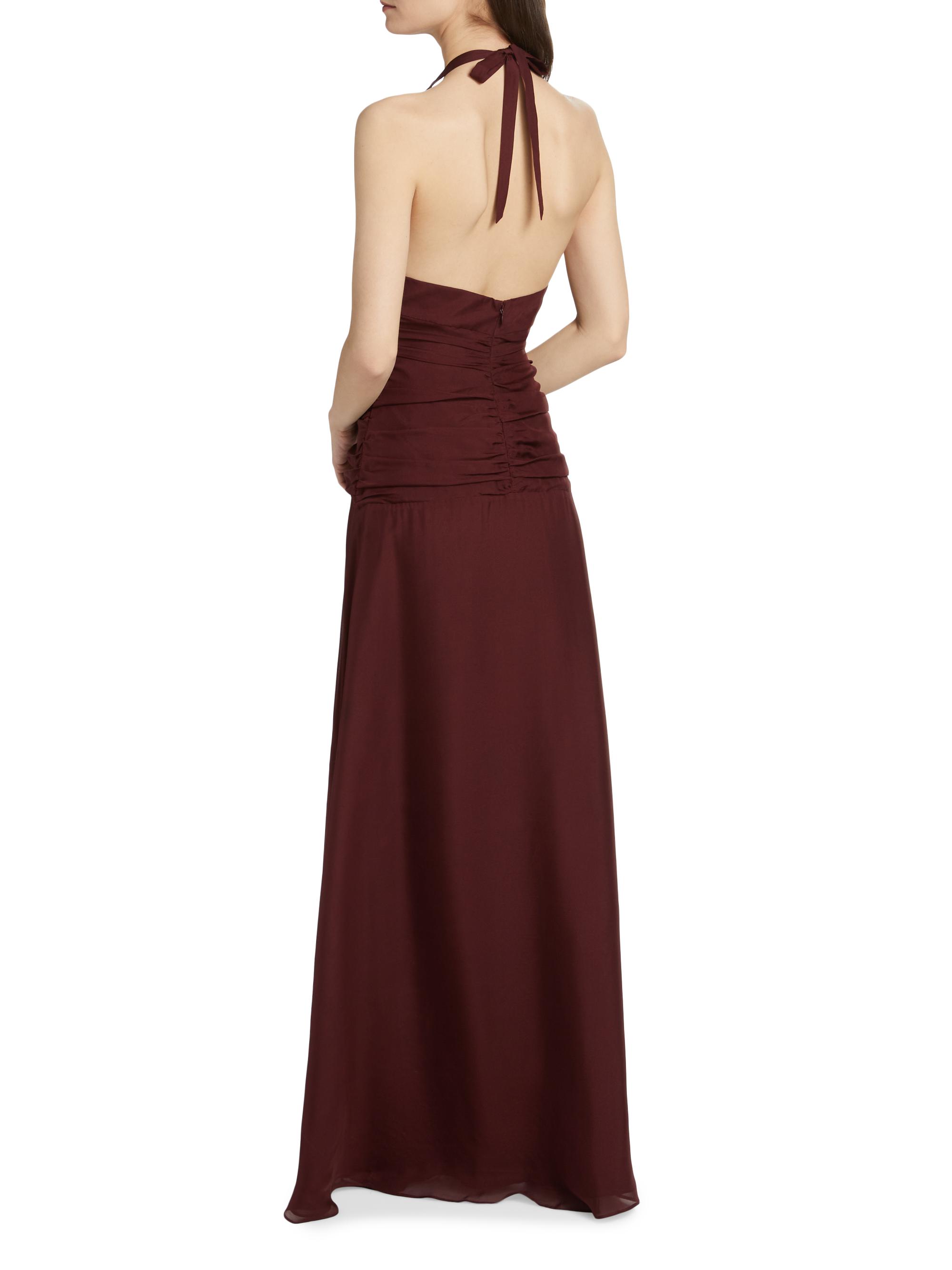 Azeeza Ayva Silk-Chiffon Halterneck Gown | Saks Fifth Avenue