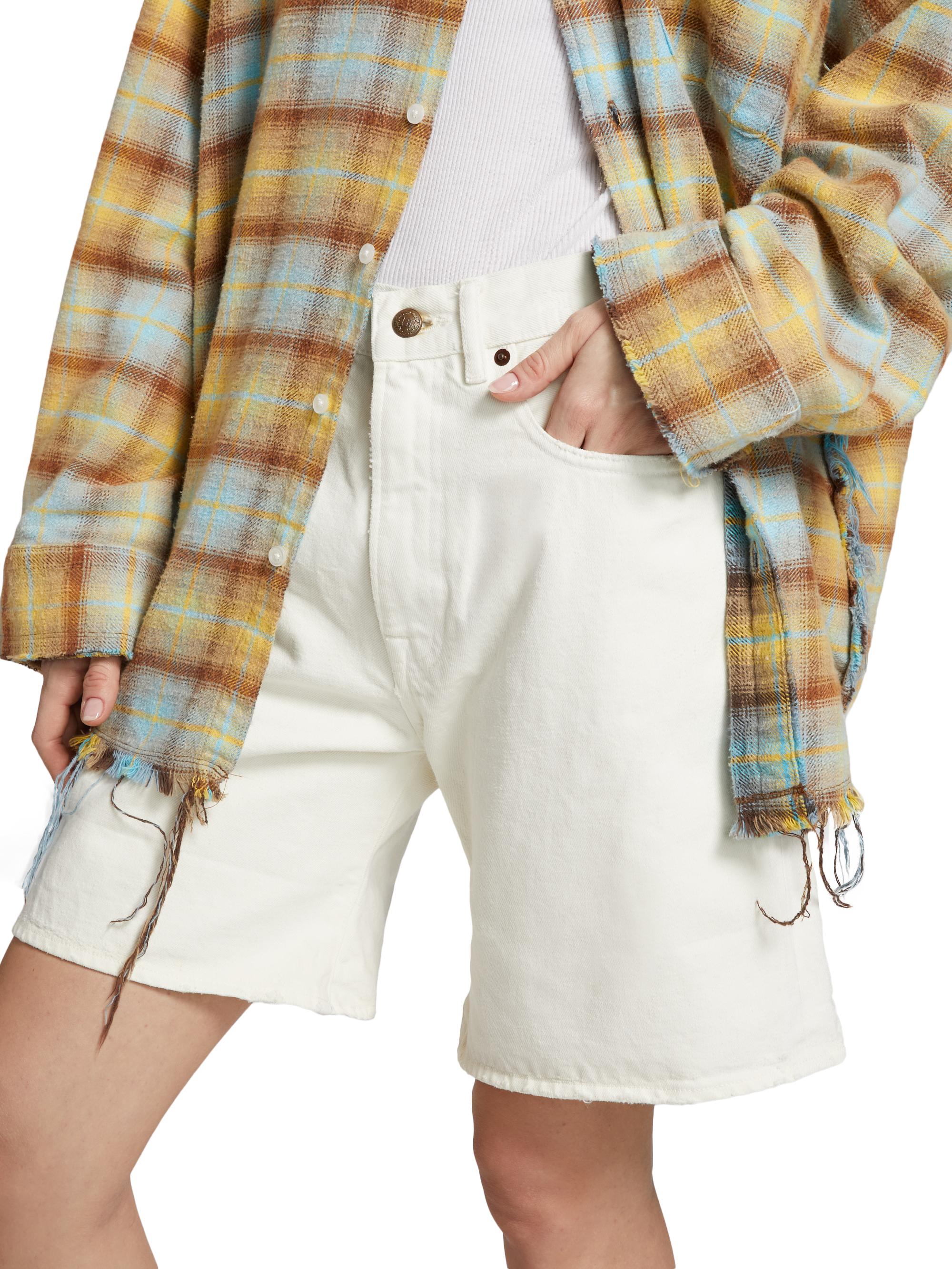 R13 Nina Denim High-Rise Wide-Leg Shorts | Saks Fifth Avenue