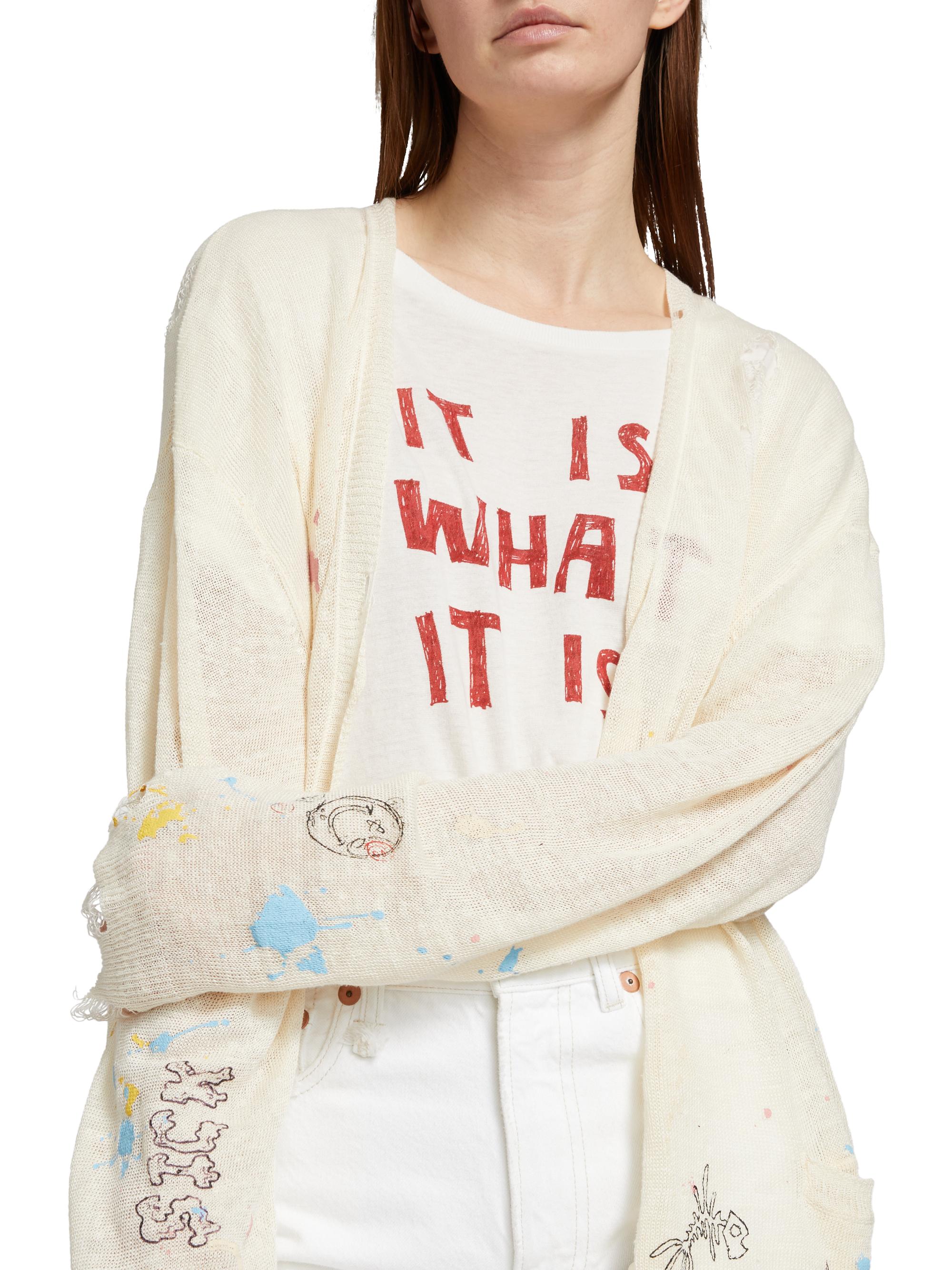 ジャケット・アウター seesee graffti cardigan SEE SEE(シーシー