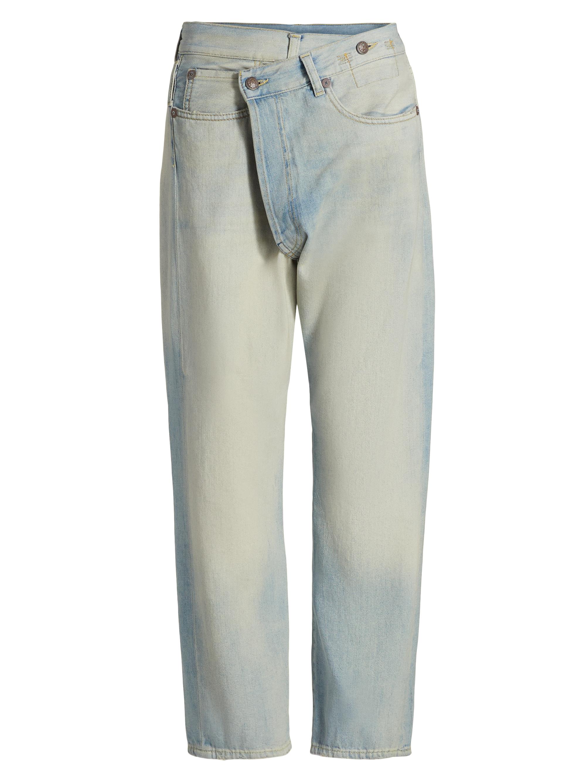 R13 Women's Crossover Straight-Leg Jeans - Toni Blue