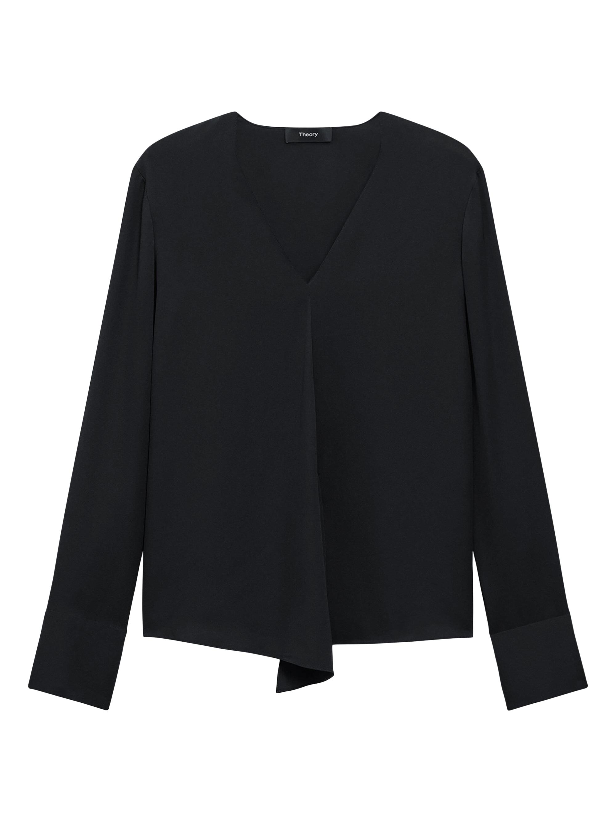 Theory Women's Hidden Slit Blouse - Black