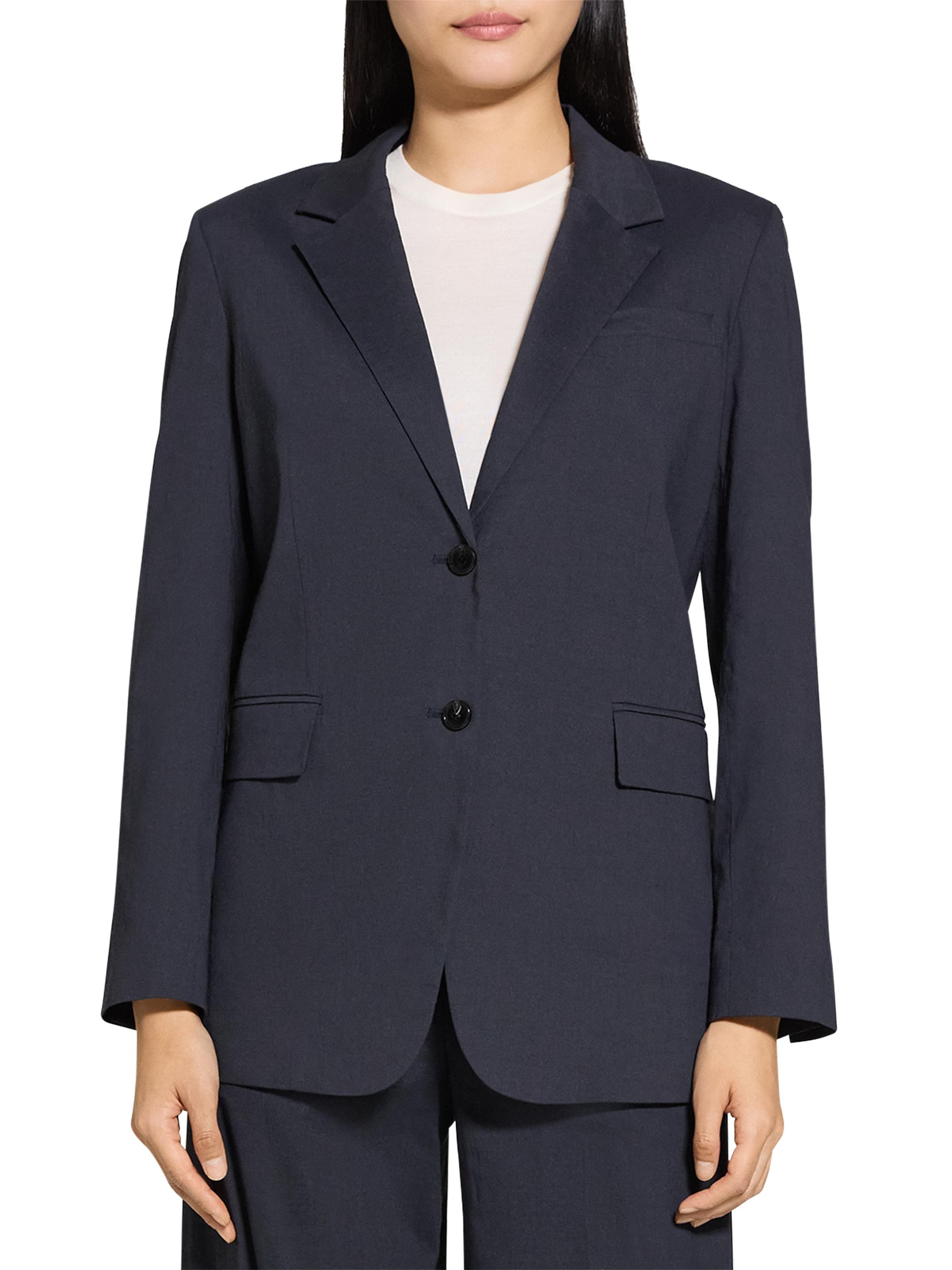 Theory Oversized Straight-Fit Single-Breasted Blazer | Saks Fifth
