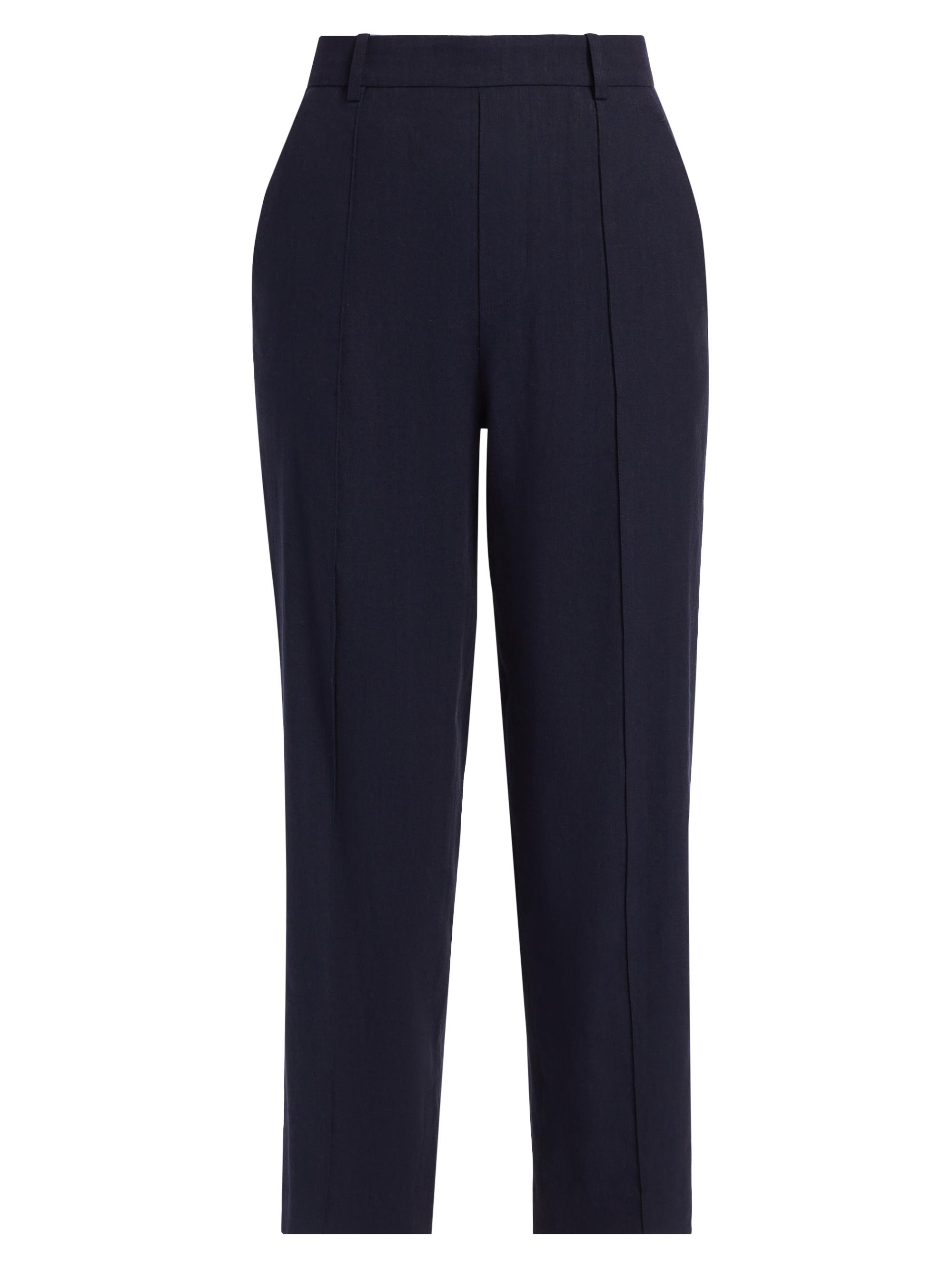 Vince Women's Linen-Blend Mid-Rise Tapered Pants - Coastal