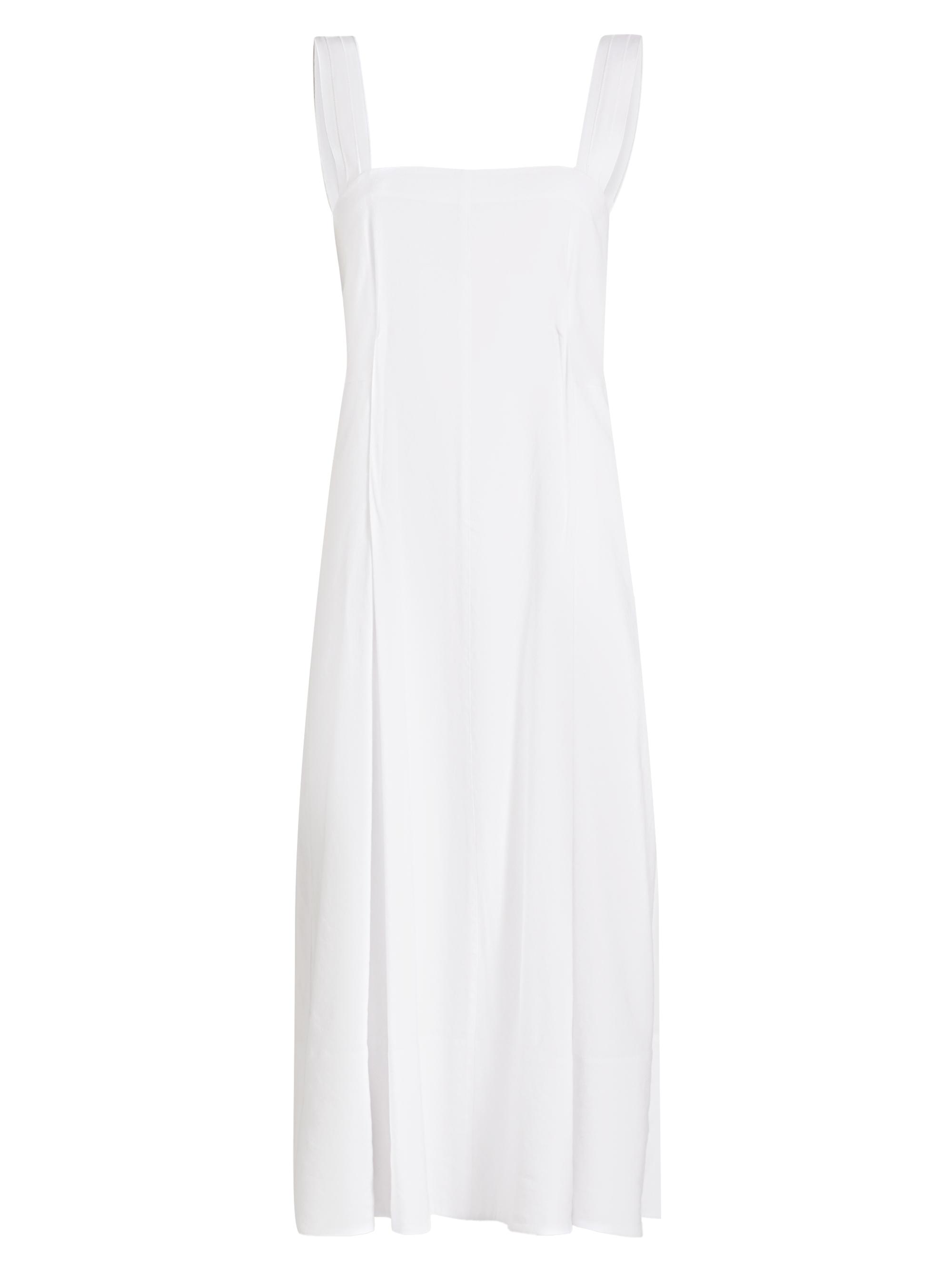 Vince Women's Cami Linen-Blend A-Line Midi-Dress - Optic White