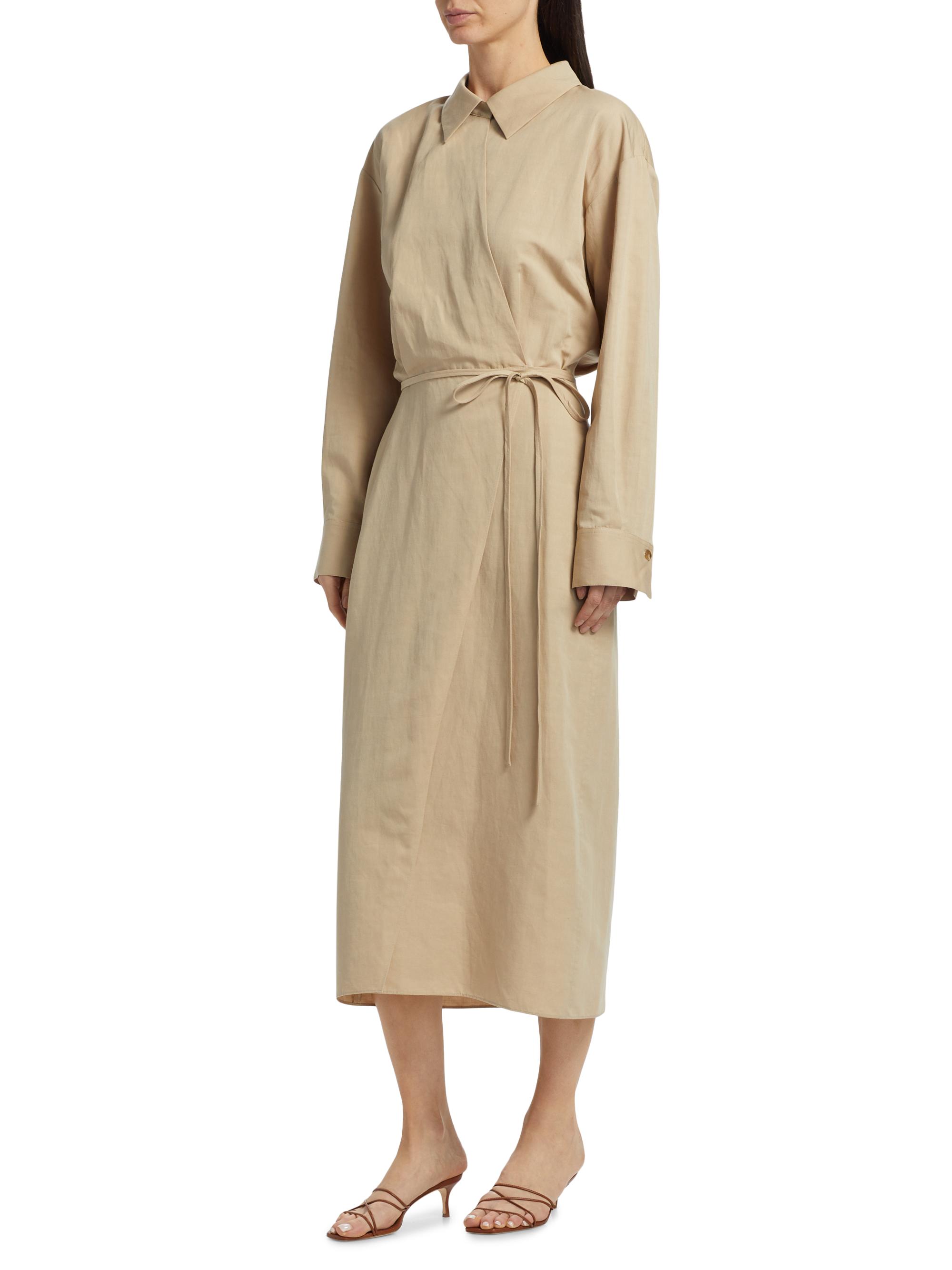 chinese dress ladies STELLA Cotton-Linen Frill Wrap Dress: Made to Order/Customizable –  Ayurvastram Wholesale