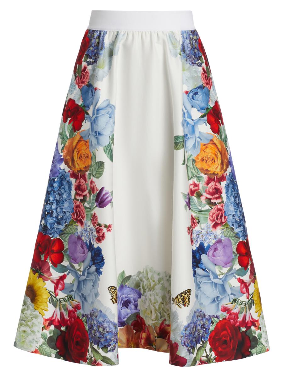 スカート alice+olivia Almira Alma Midlength G old Alice + Olivia Earla Flare Midi-Skirt | Saks Fifth Avenue