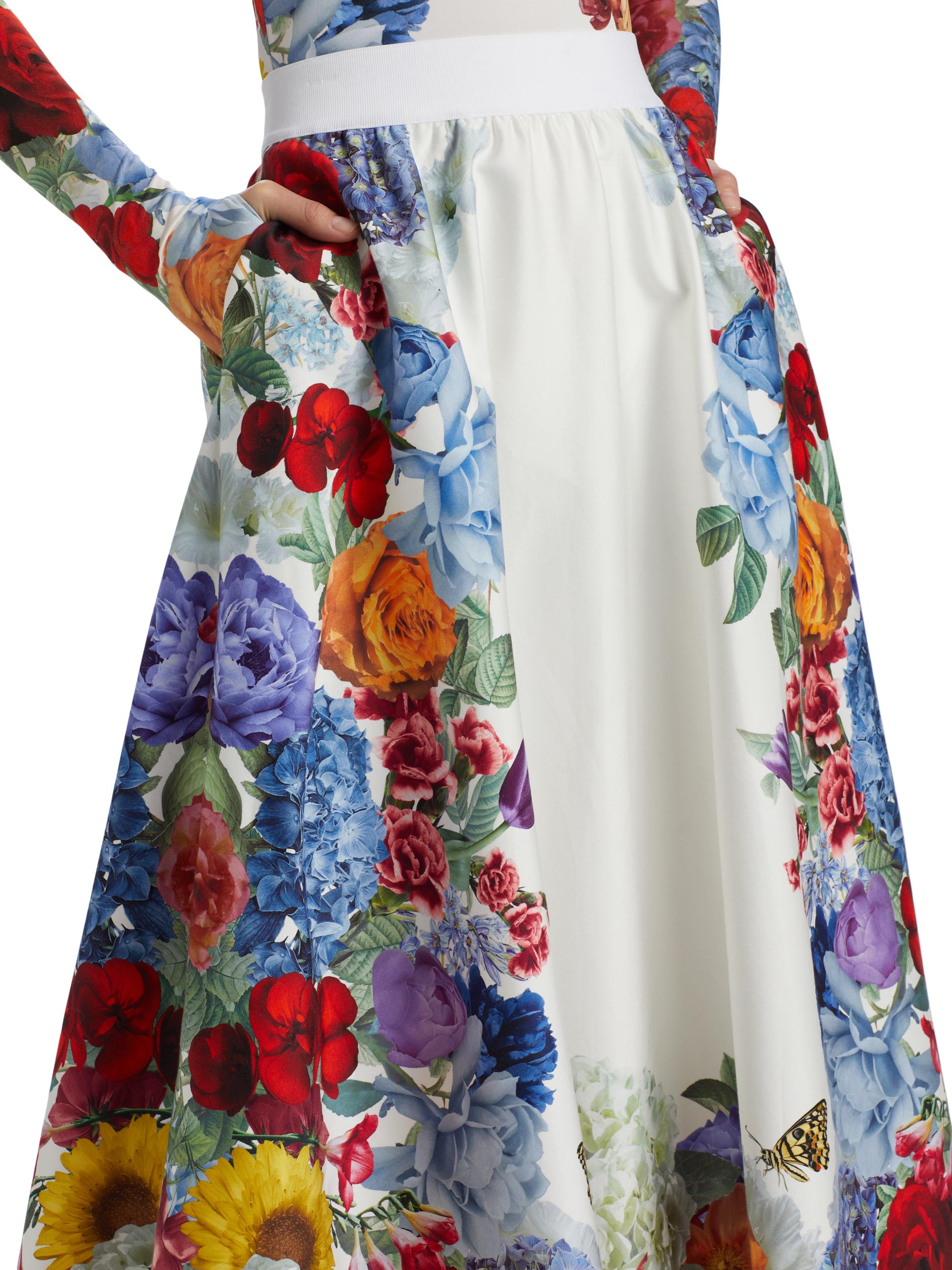 ❣️25新作 新品♡ Alice+Olivia 花柄プリントスカート♡　672 Alice + Olivia Earla Flare Midi-Skirt | Saks Fifth Avenue