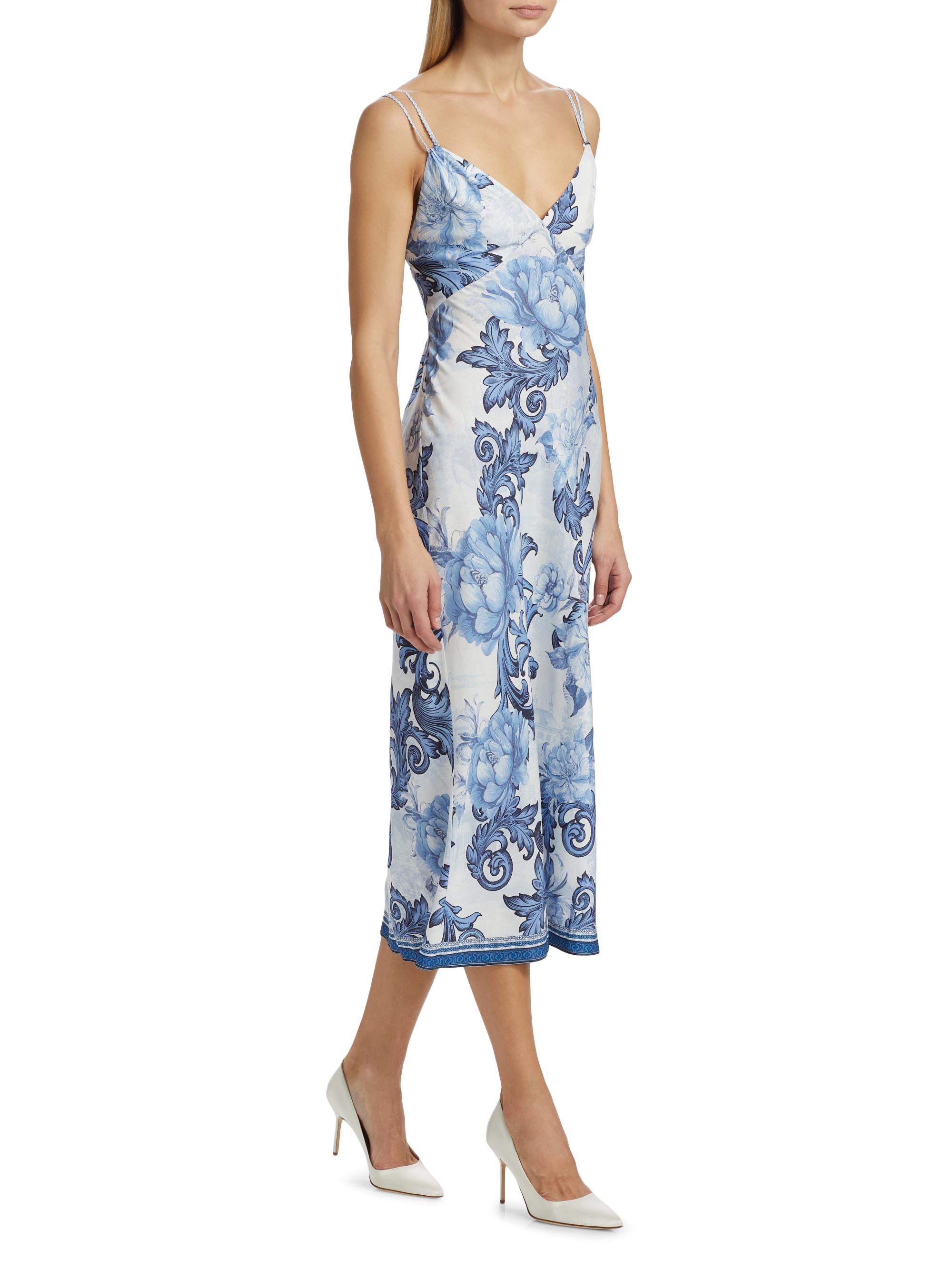 ALICE + OLIVIA Kiro Slip Midi-Dress | Saks Fifth Avenue