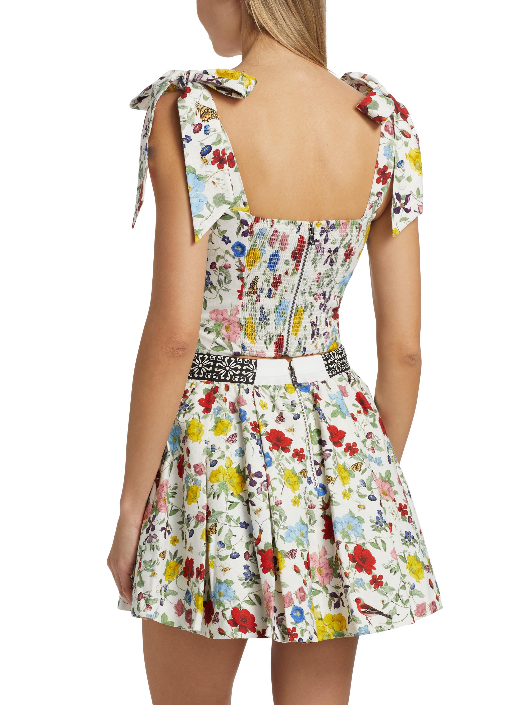 Alice + Olivia Clara Bow-Accented Bustier Top | Saks Fifth