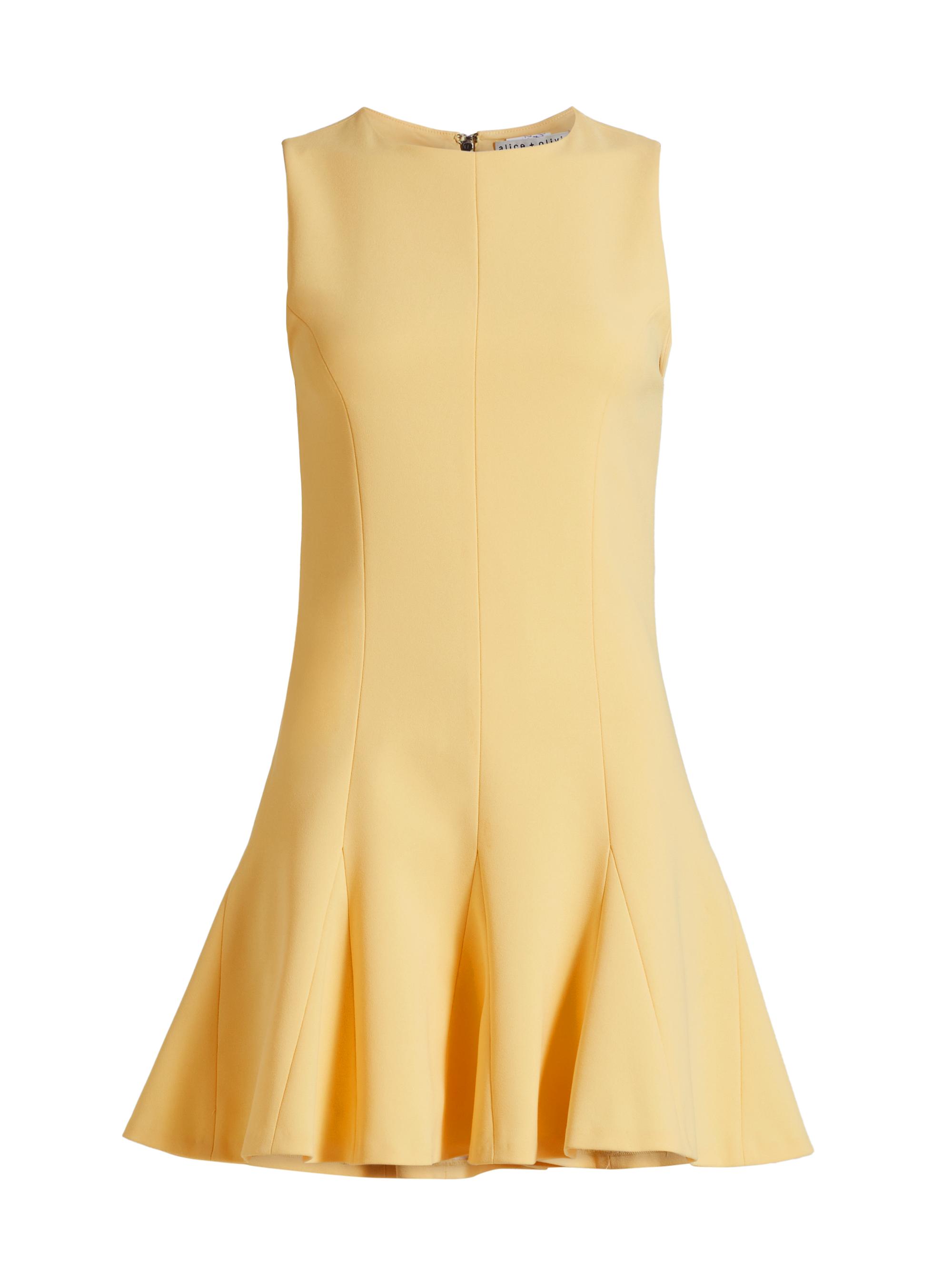 Alice + Olivia Isa Crewneck Flare Minidress | Saks Fifth Avenue