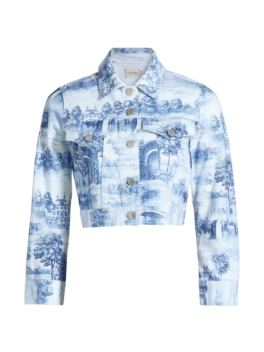 Alice + Olivia Chloe Boxy Crop Jacket | Saks Fifth Avenue