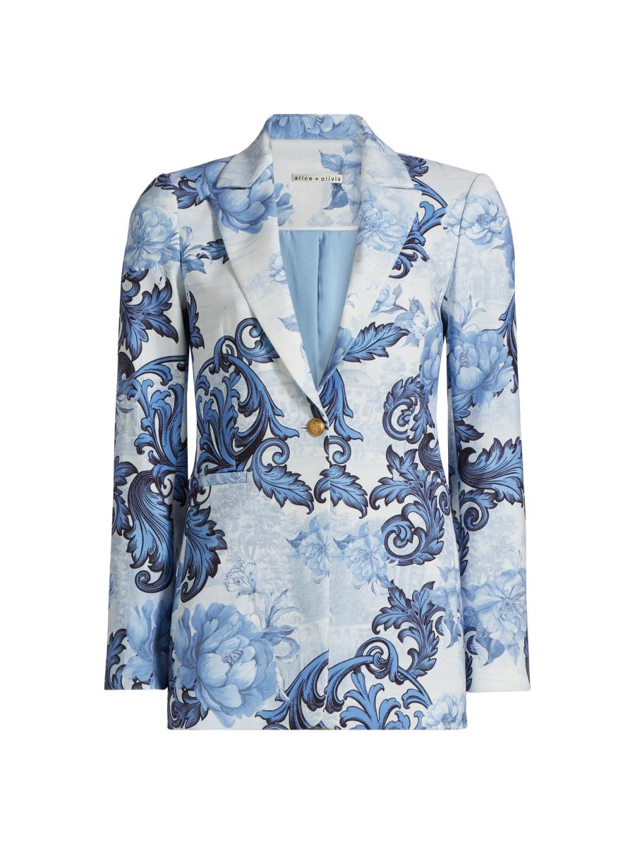 Alice + Olivia Breann Floral Peak Lapel Blazer | Saks Fifth