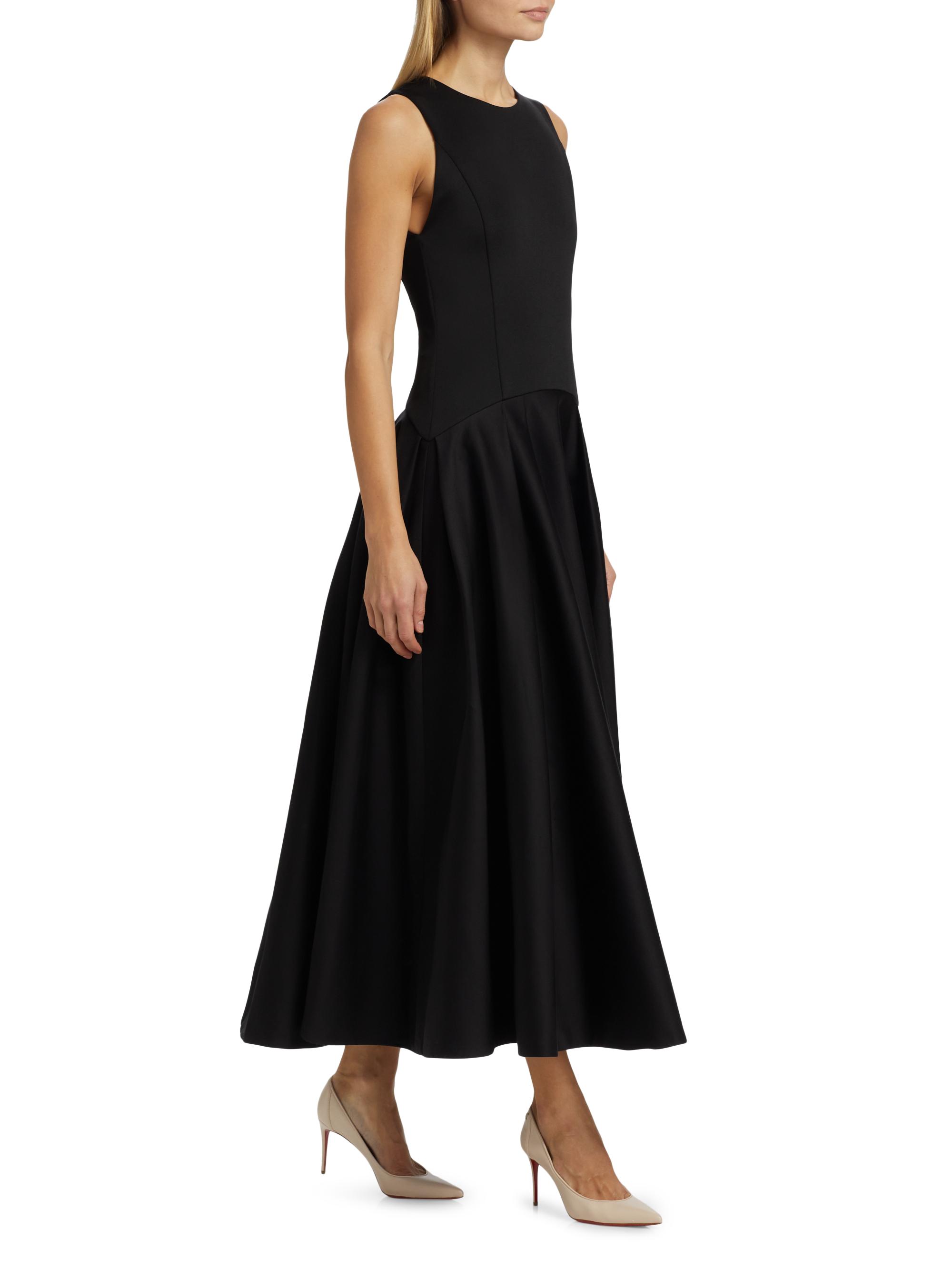 ALICE + OLIVIA Adley Sleeveless A-Line Midi-Dress | Saks Fifth Avenue
