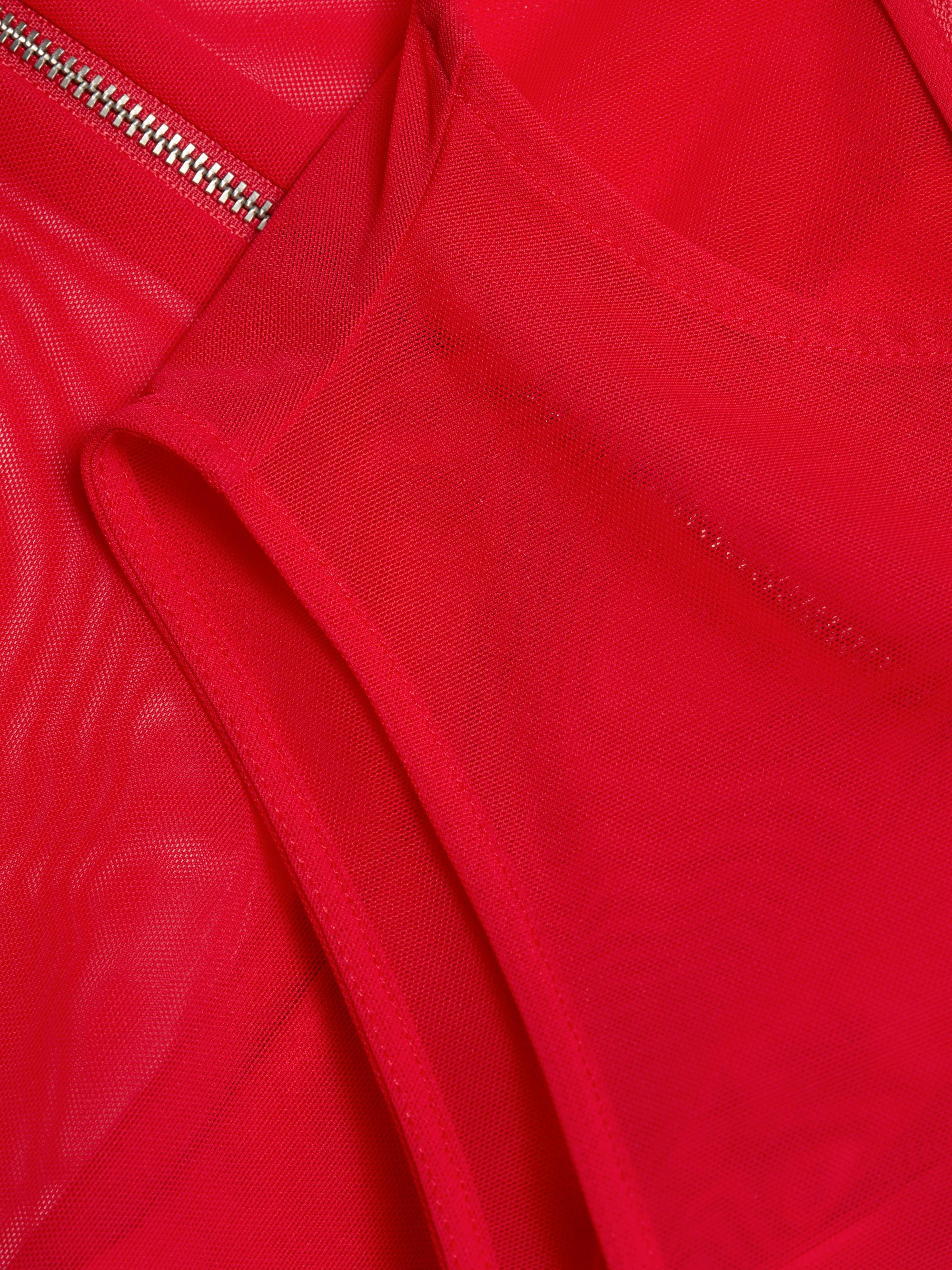 Alice + Olivia Bandeau Sleeveless Sheer Crewneck Bodysuit