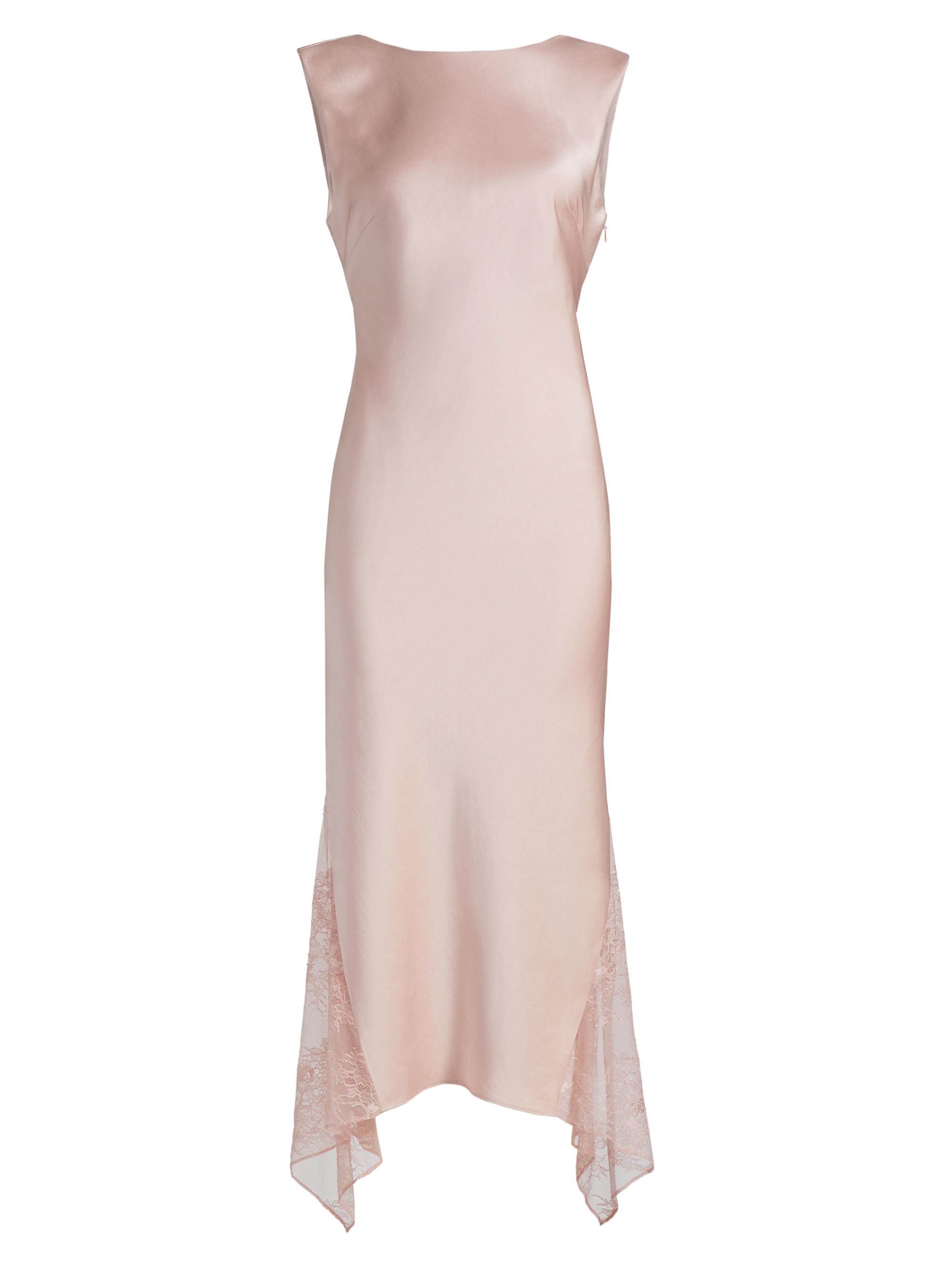 BCBGMAXAZRIA Women's Satin Cowlback Midi-Dress - Blossom