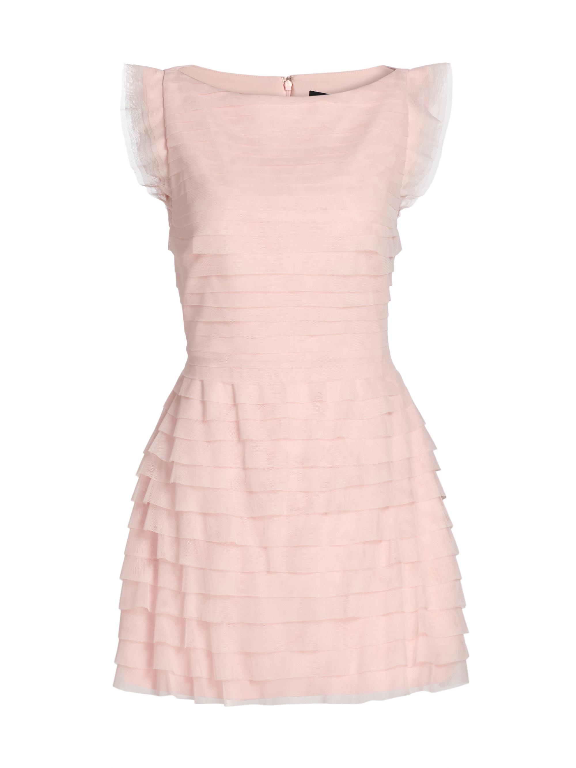 knee length dresses for ladies Chiffon Ruffle Mini Dress