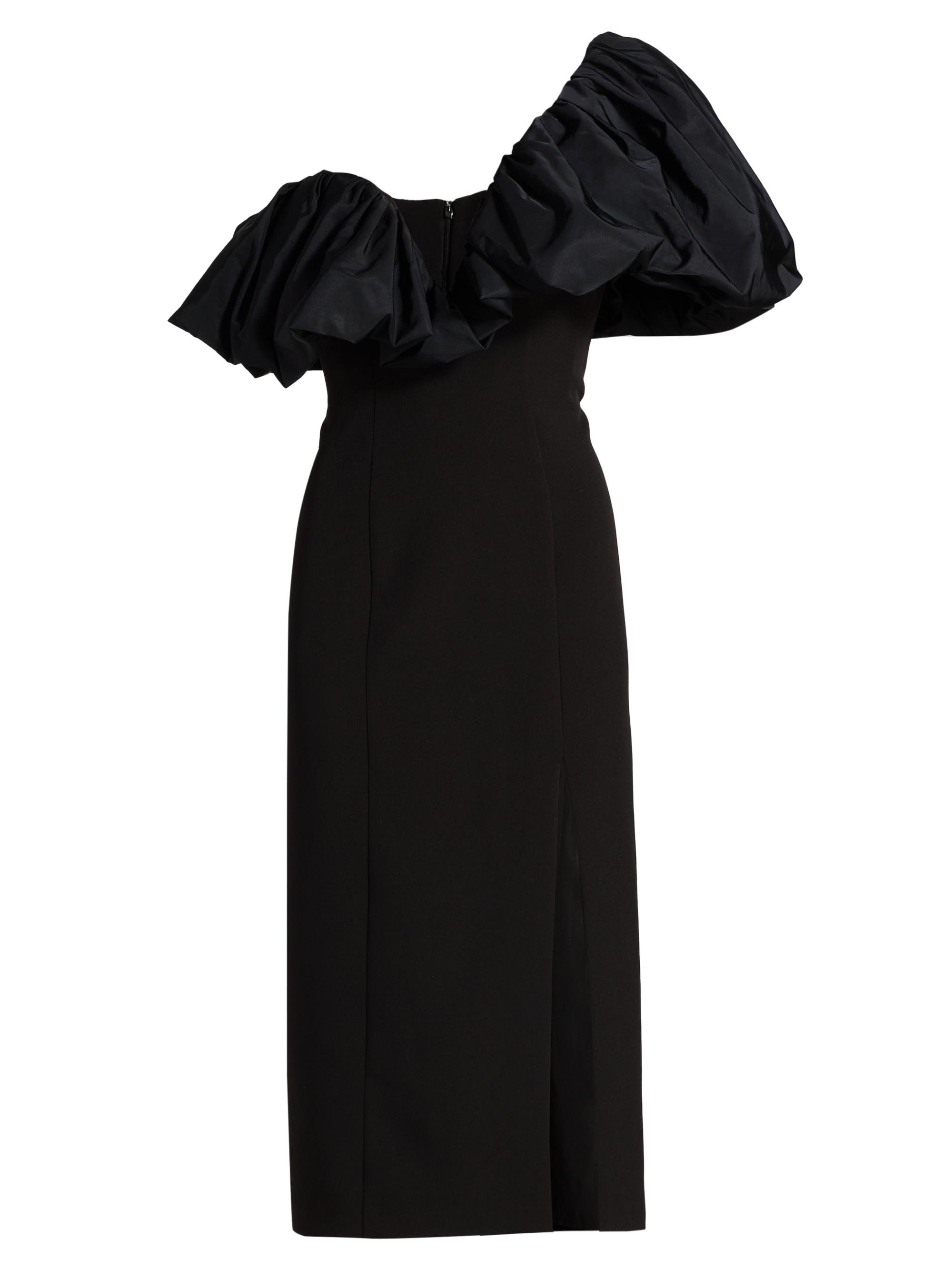 BCBGMAXAZRIA Women's Satin Puff-Sleeve Cocktail Dress - Black