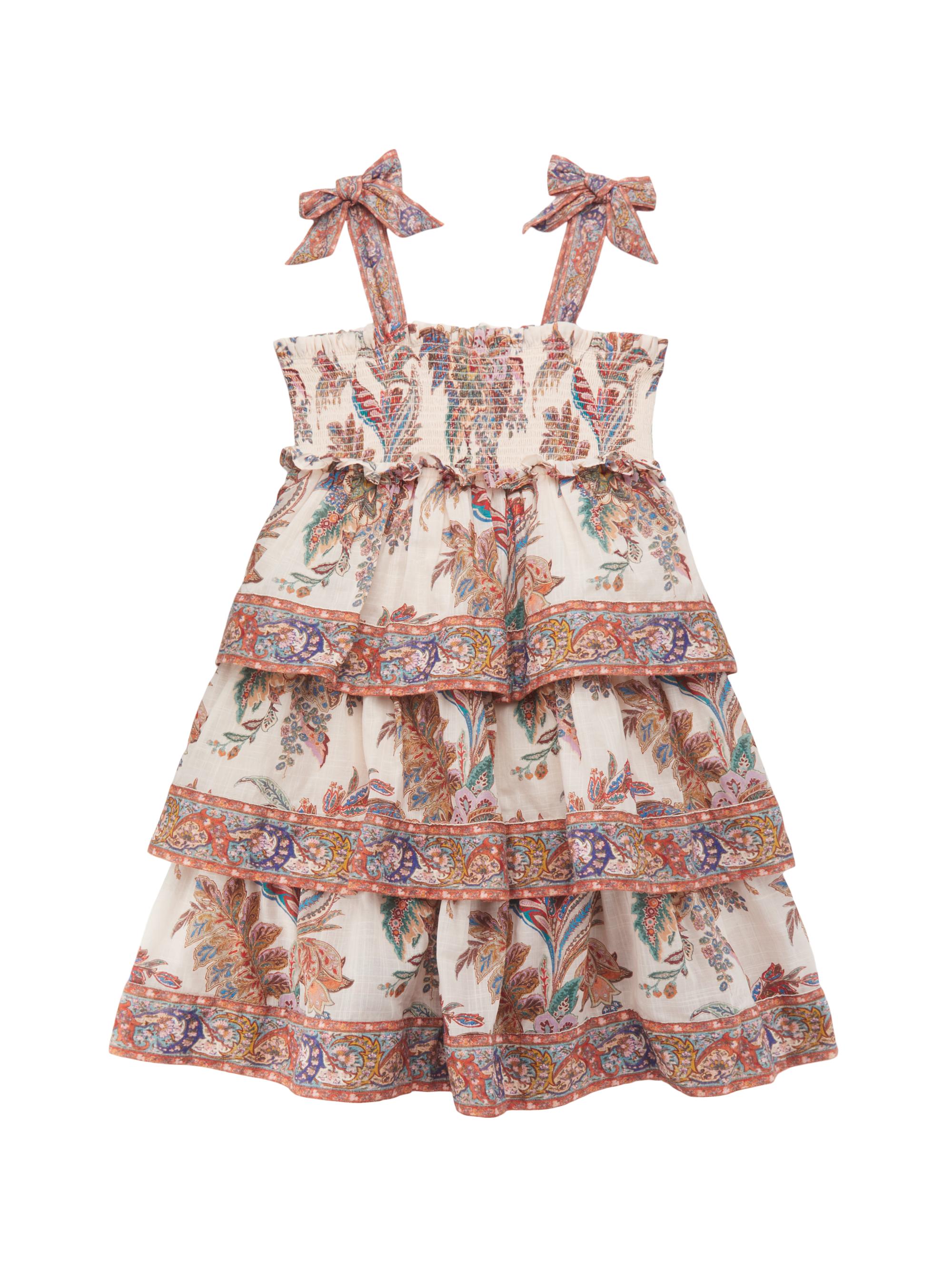 Zimmermann Little Girl's & Girl's Tiered Paisley Dress - Spliced