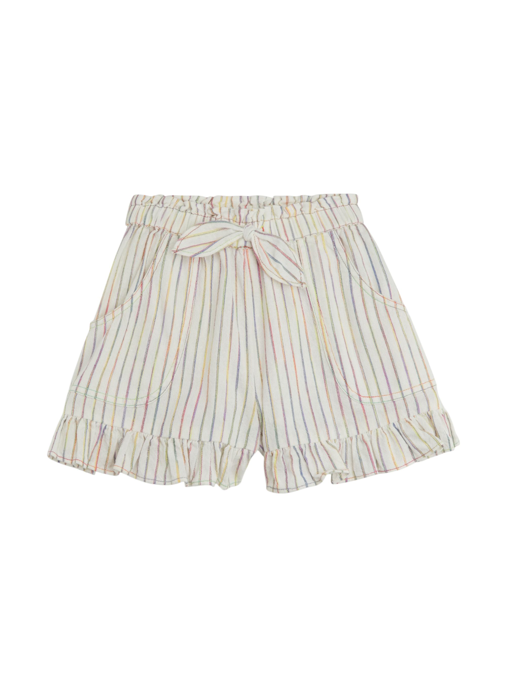 Zimmermann Girl's Rainbow Striped Shorts - Rainbow Stripe
